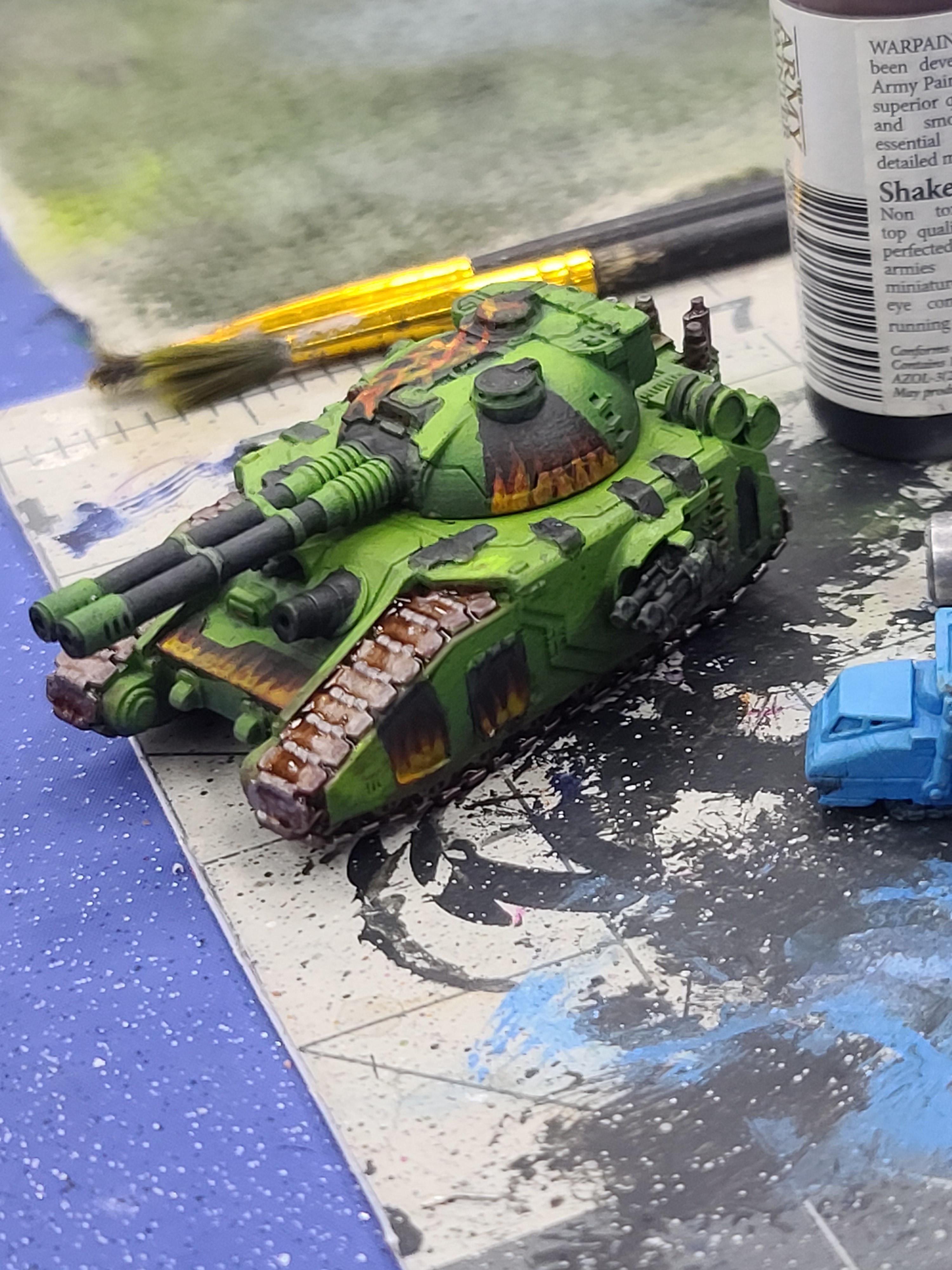6mm, Epic, Fellblade, Salamanders, Space Marines, Tank