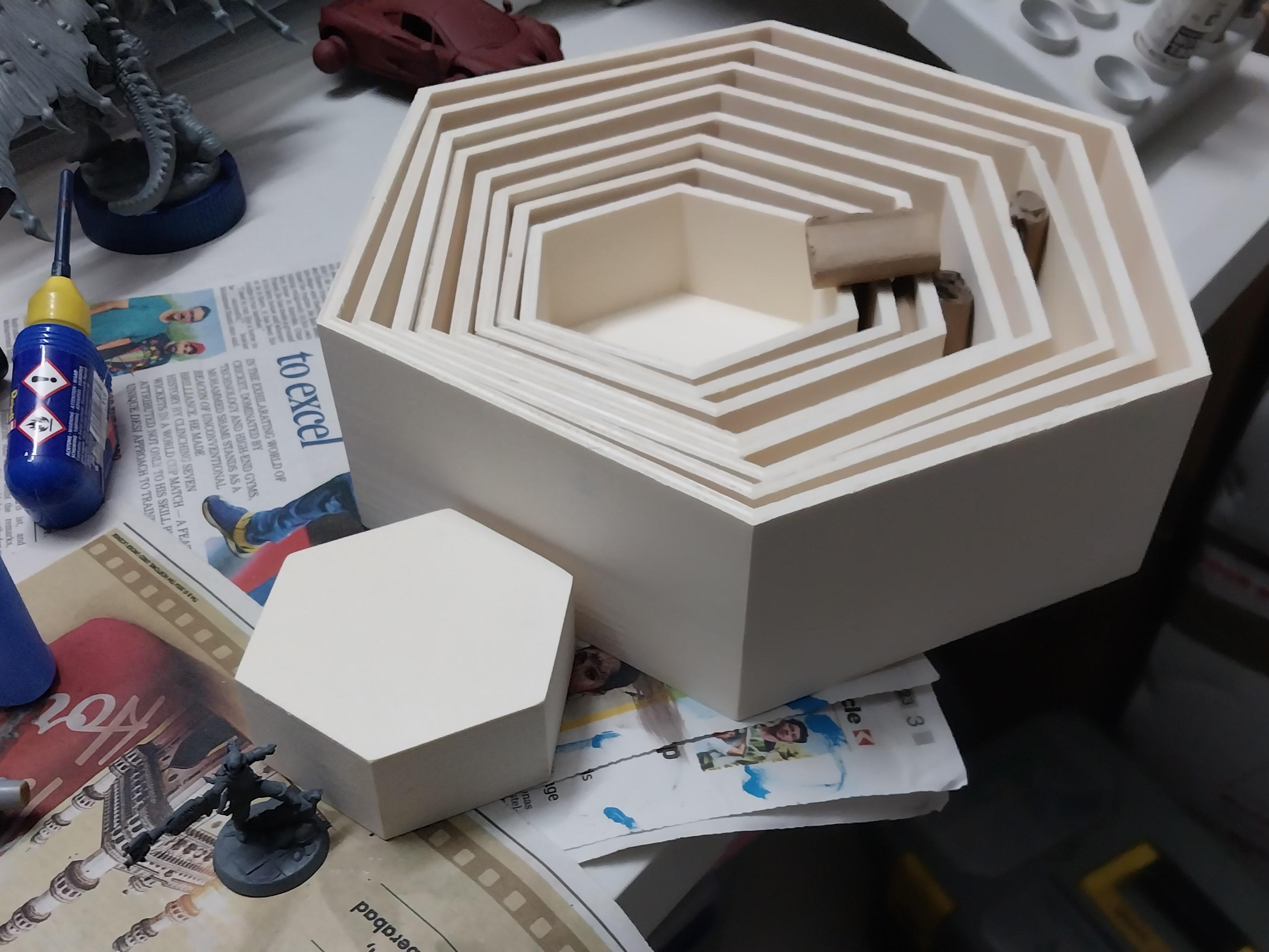 Bunker, Hexagon, Medge, Spaceport, Stacking, Terrain, Warehouse