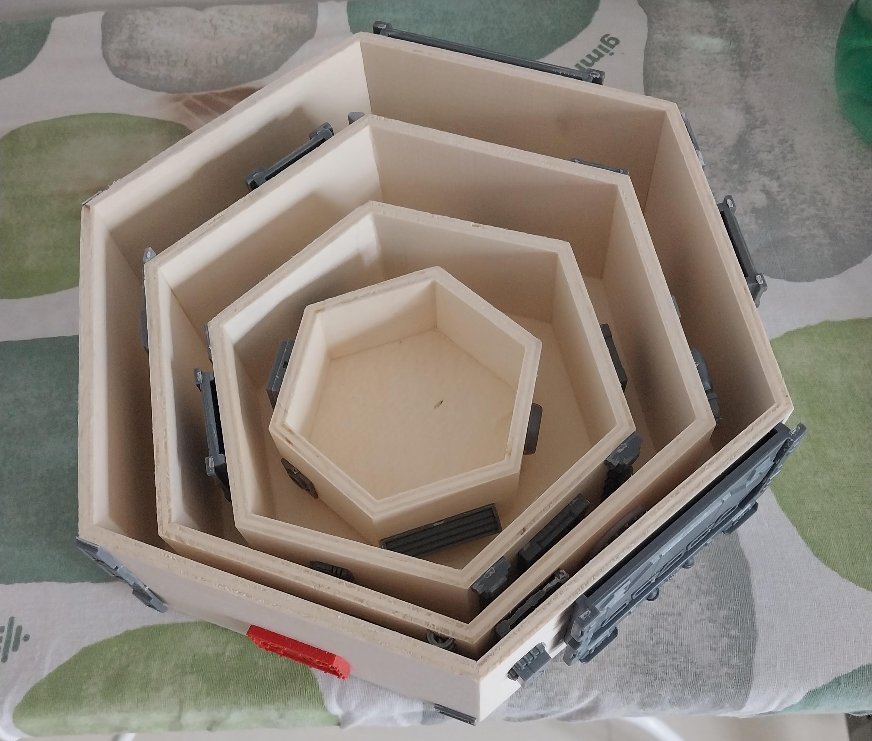 Bunker, Hexagon, Medge, Spaceport, Stacking, Terrain, Warehouse