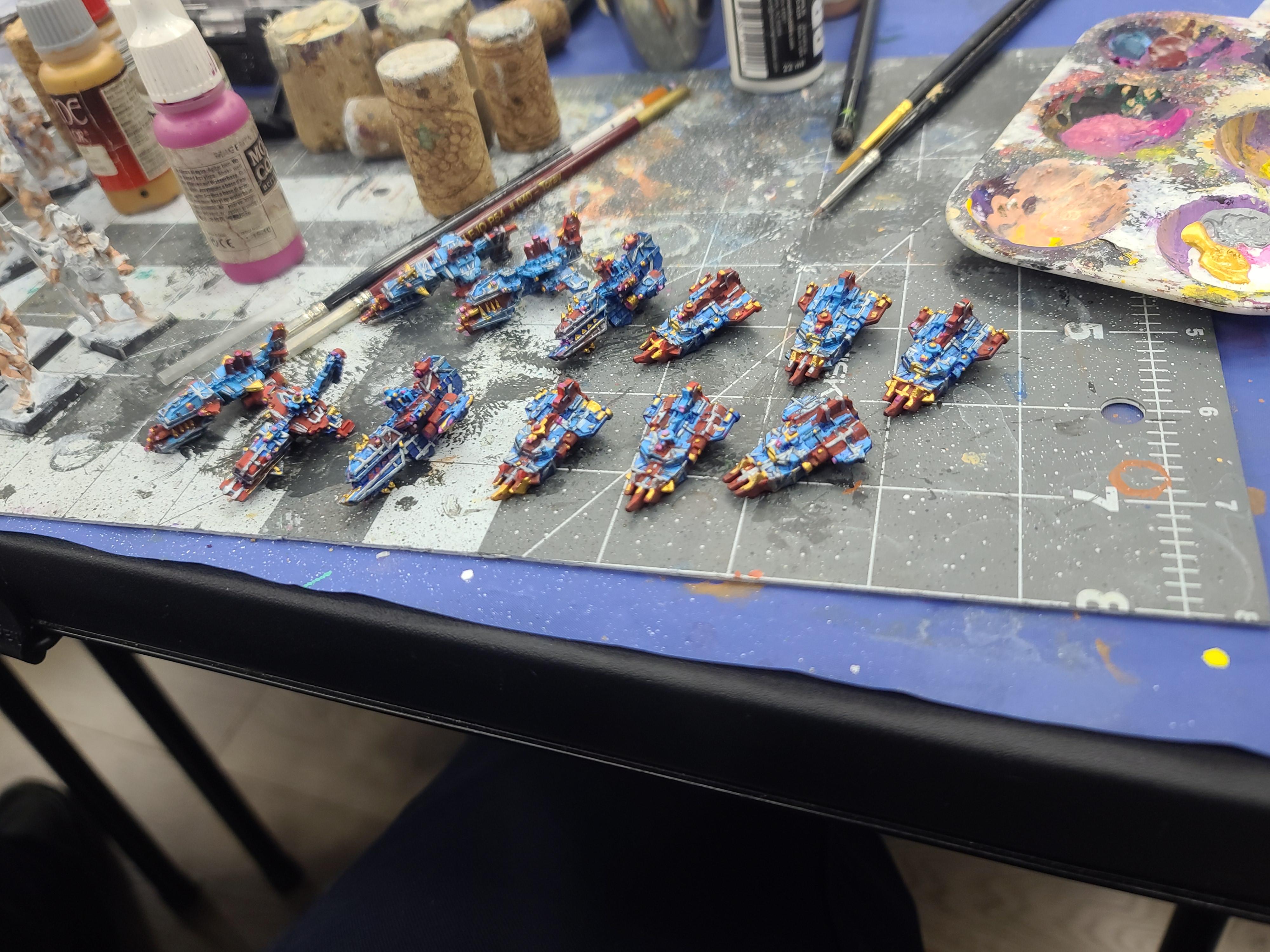 Battlefleet Gothic, Brute Ramship, Escorts, Games Workshop, Orks, Savage Gunships, Space Ships