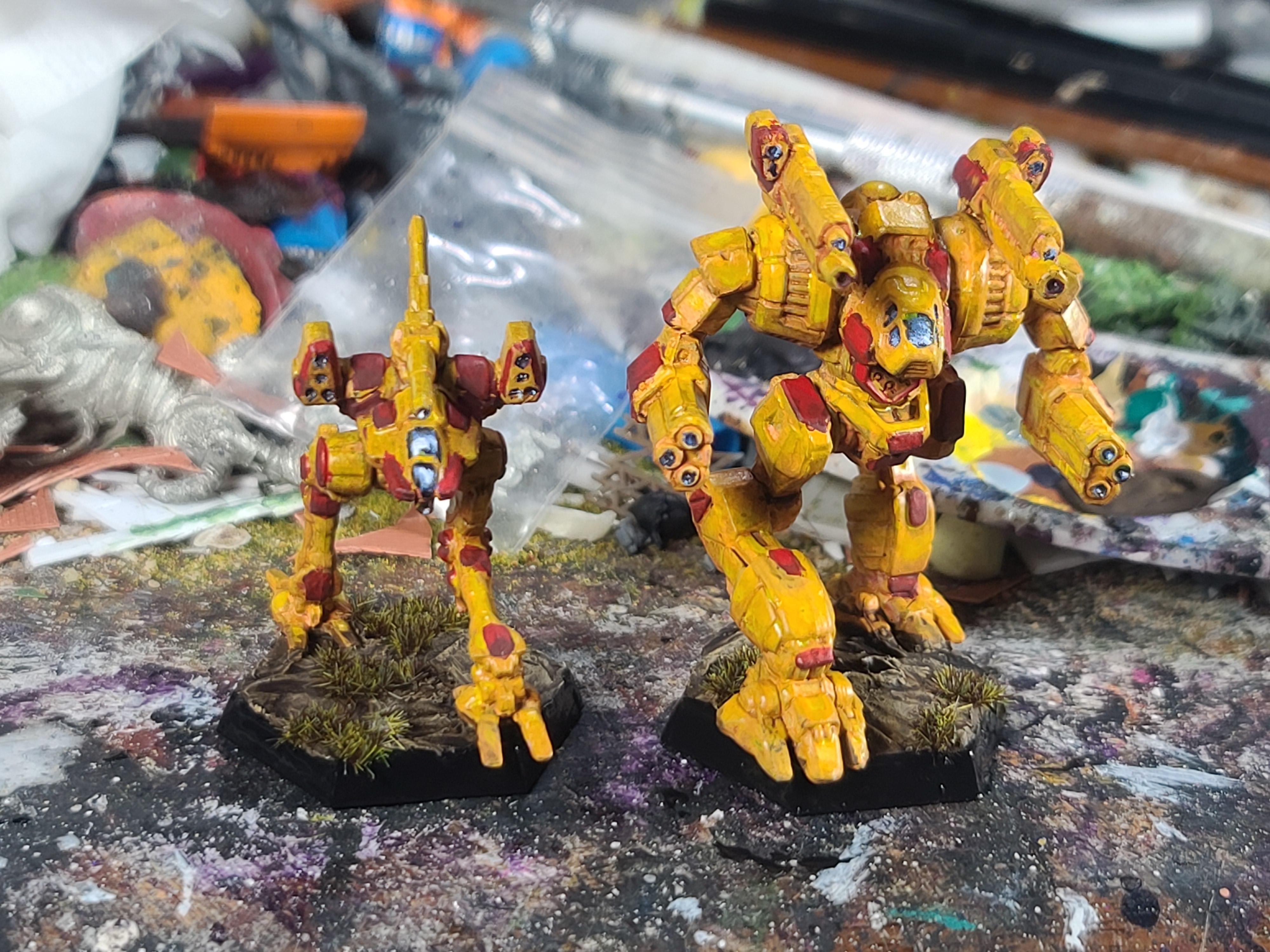 Battletech, Blood Asp, Catalyst Game Labs, Clan, Locust Iic, Mech, Yellow