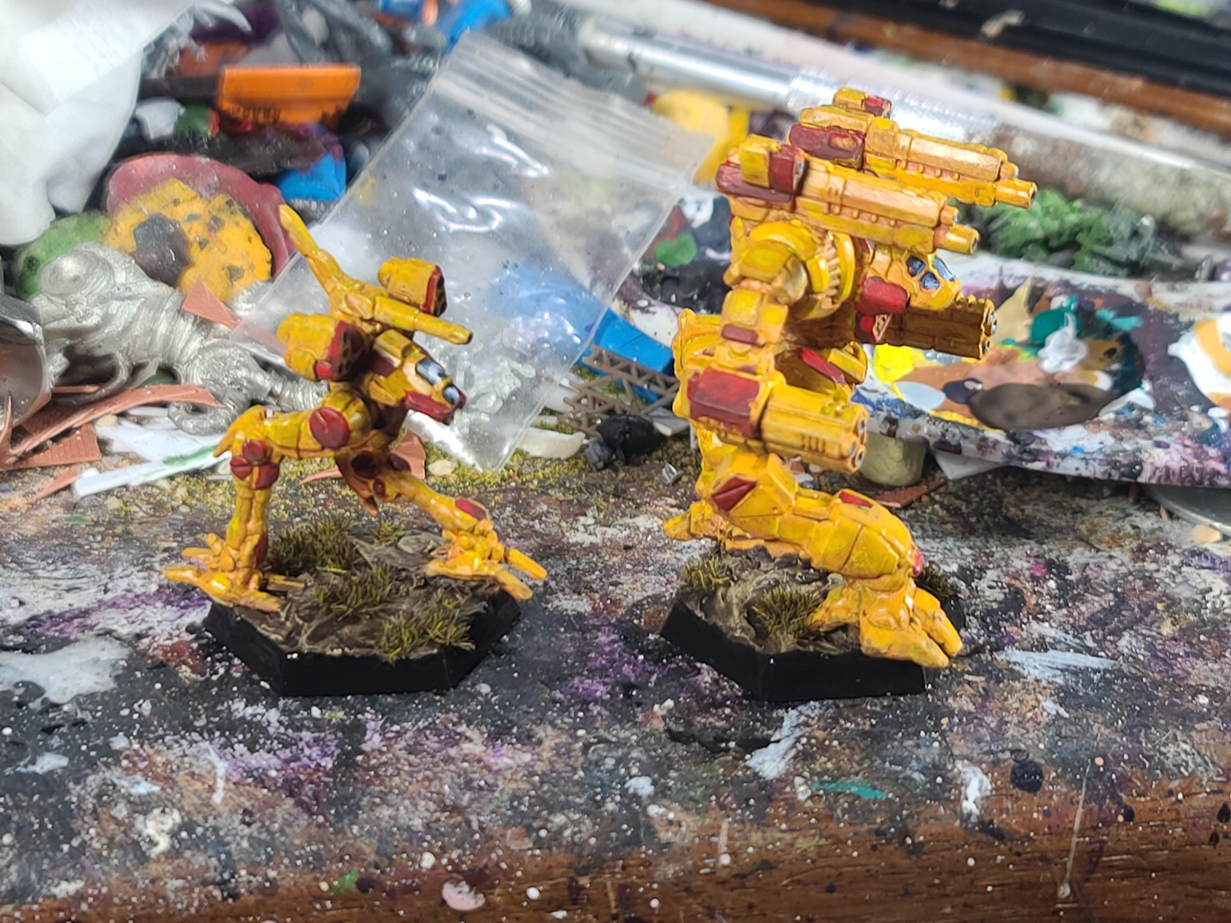 Battletech, Blood Asp, Catalyst Game Labs, Clan, Locust Iic, Mech, Yellow