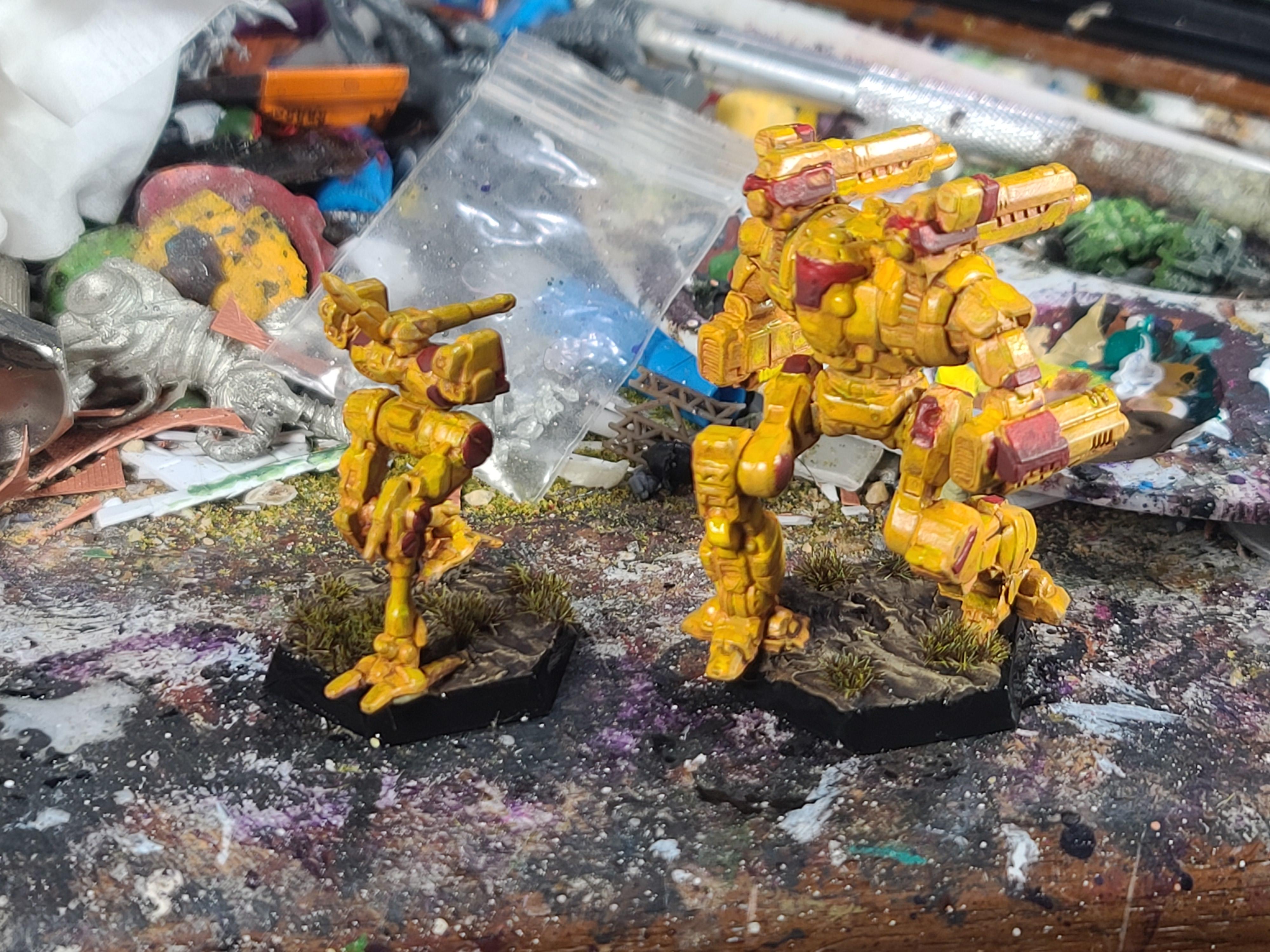 Battletech, Blood Asp, Catalyst Game Labs, Clan, Locust Iic, Mech, Yellow