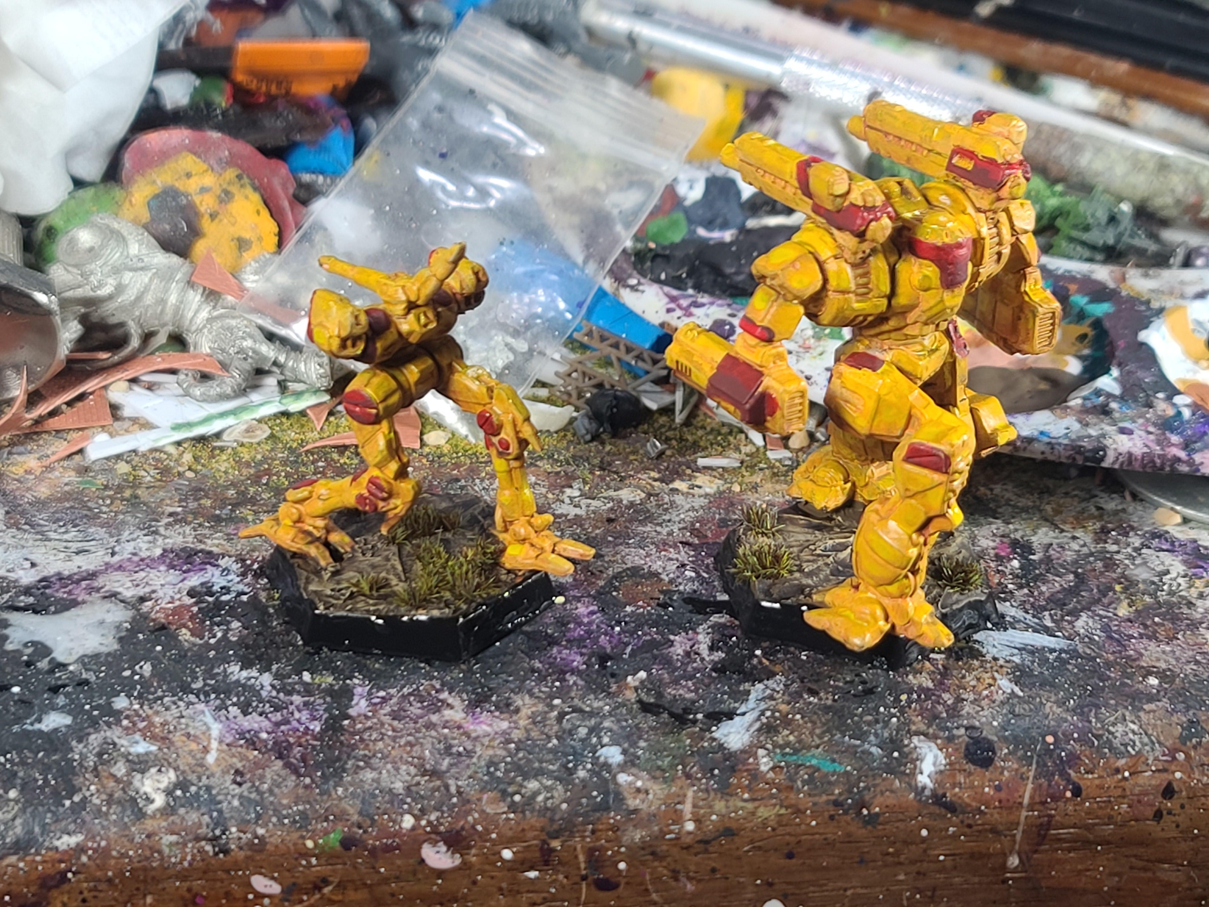 Battletech, Blood Asp, Catalyst Game Labs, Clan, Locust Iic, Mech, Yellow
