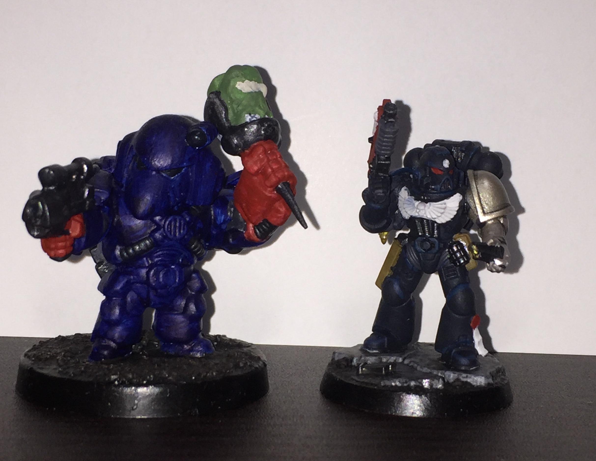 Chibi, Crimson Fists, Deathwatch, Sd, Space Marine Heroes, Space Marines, Warhammer 40,000