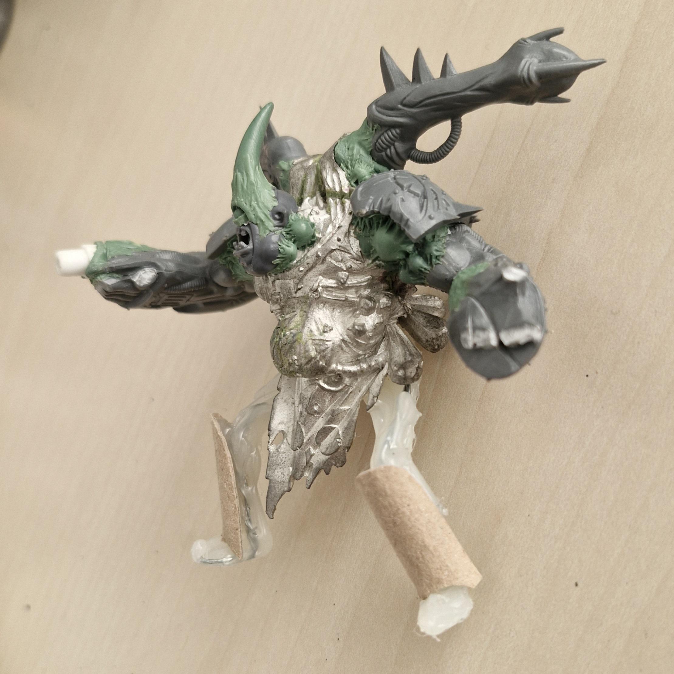 Astartes, Chaos, Conversion, Daemons, Death Guard, Kitbash, Nurgle, Plague, Prince, Sculpting, Space, Space Marines