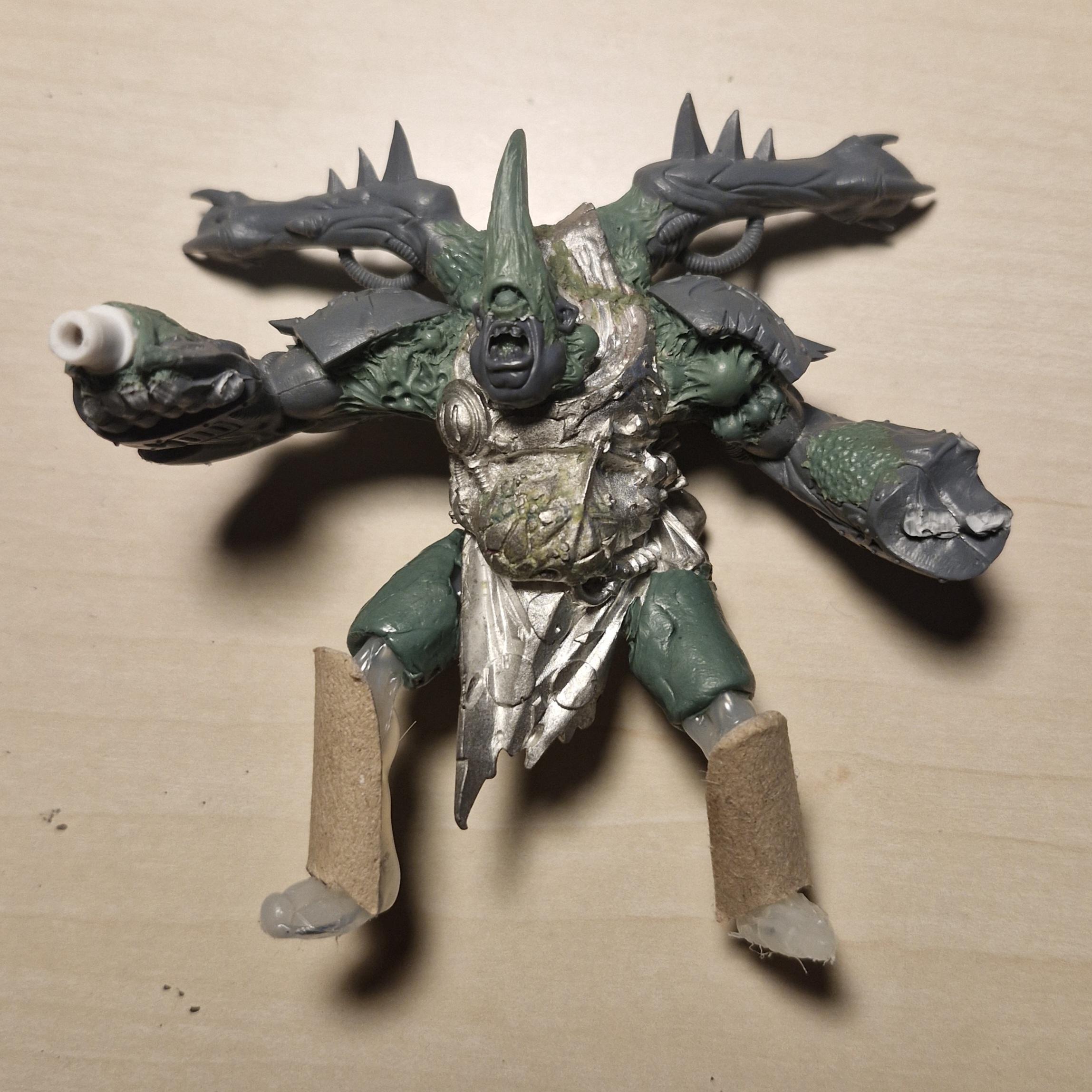 Astartes, Chaos, Conversion, Daemons, Death Guard, Kitbash, Nurgle, Plague, Prince, Sculpting, Space, Space Marines