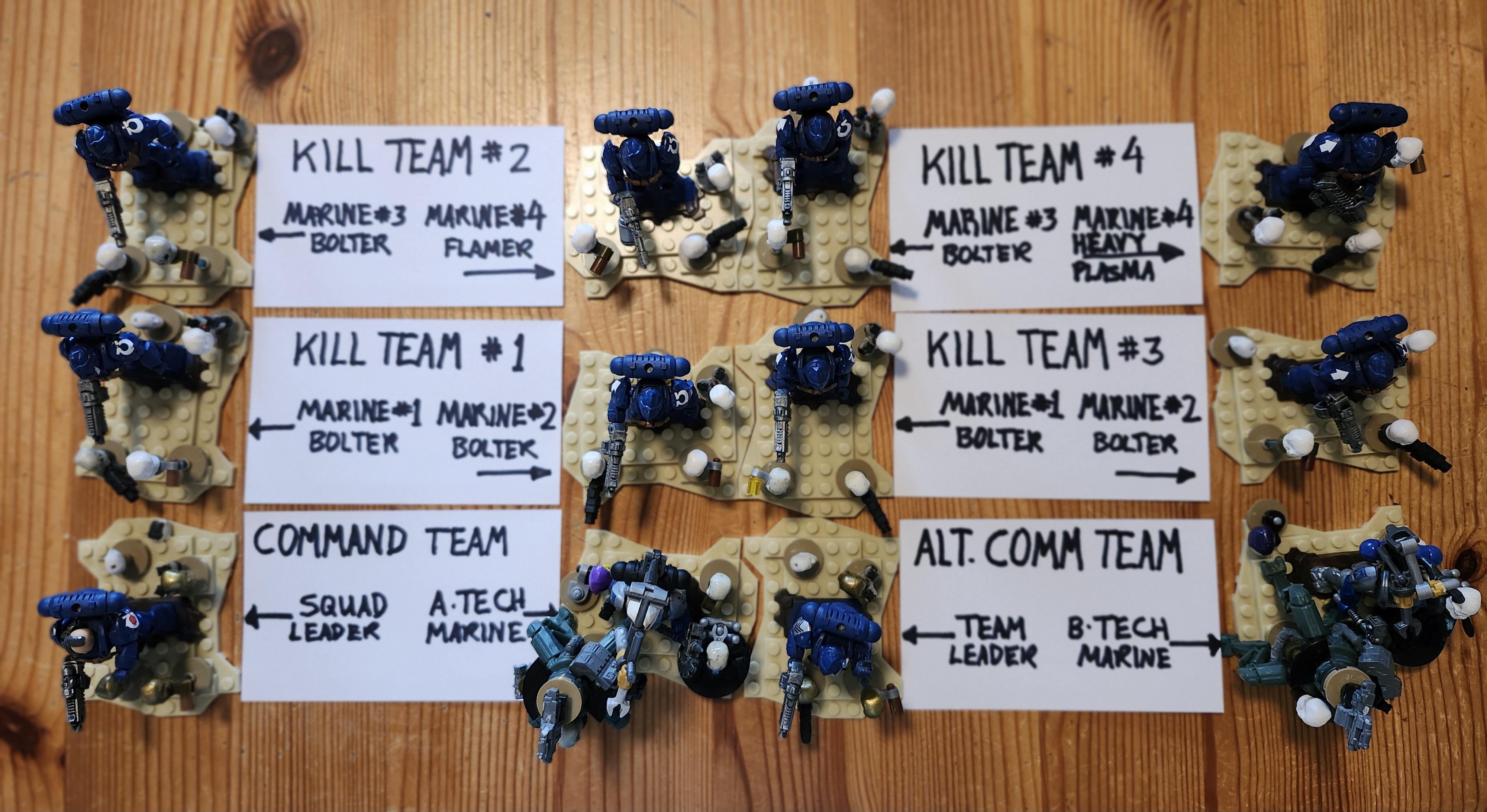 Space Marines, Marine teams A and B