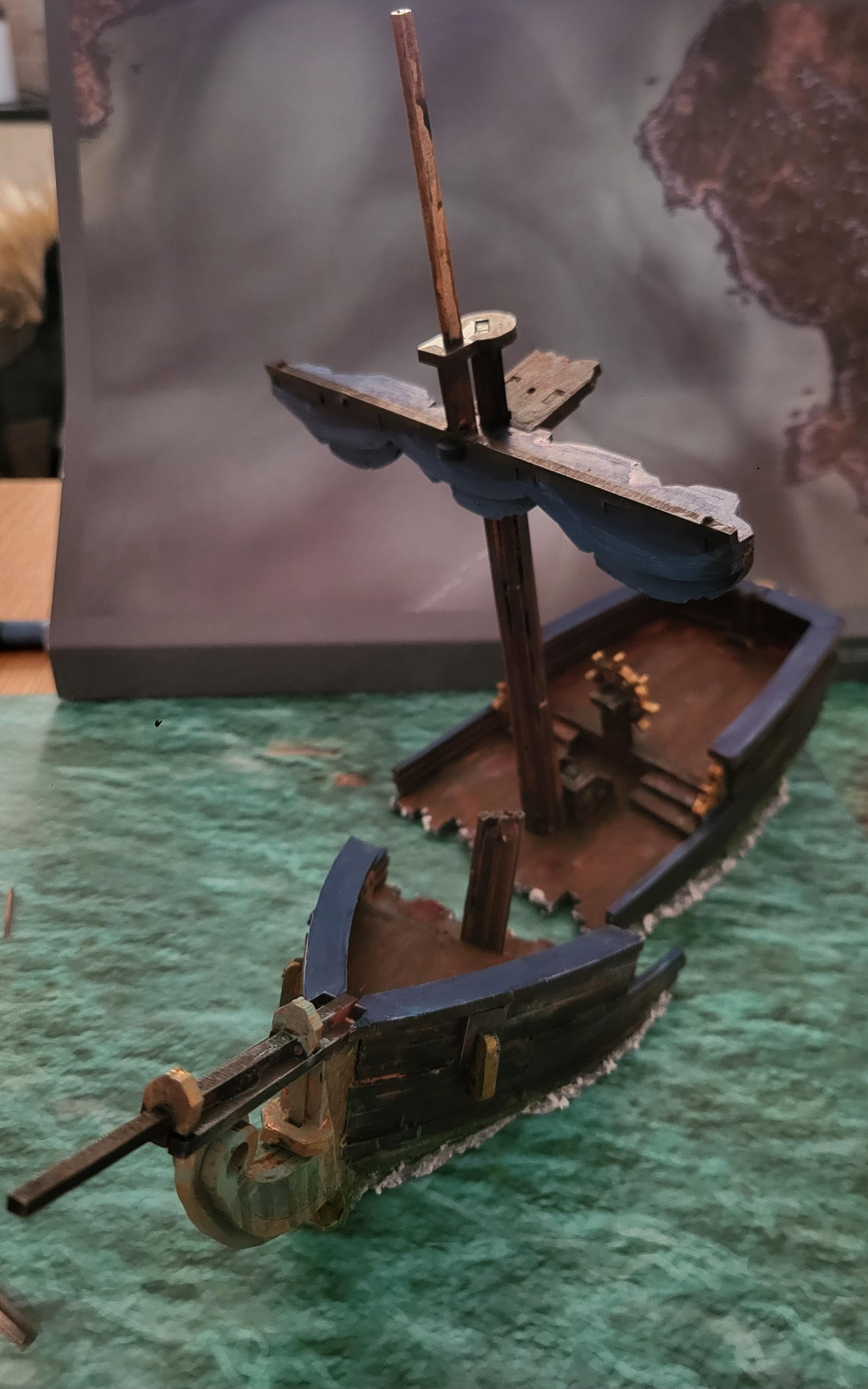 Boat, Scatter, Ship, Terrain, Weathered