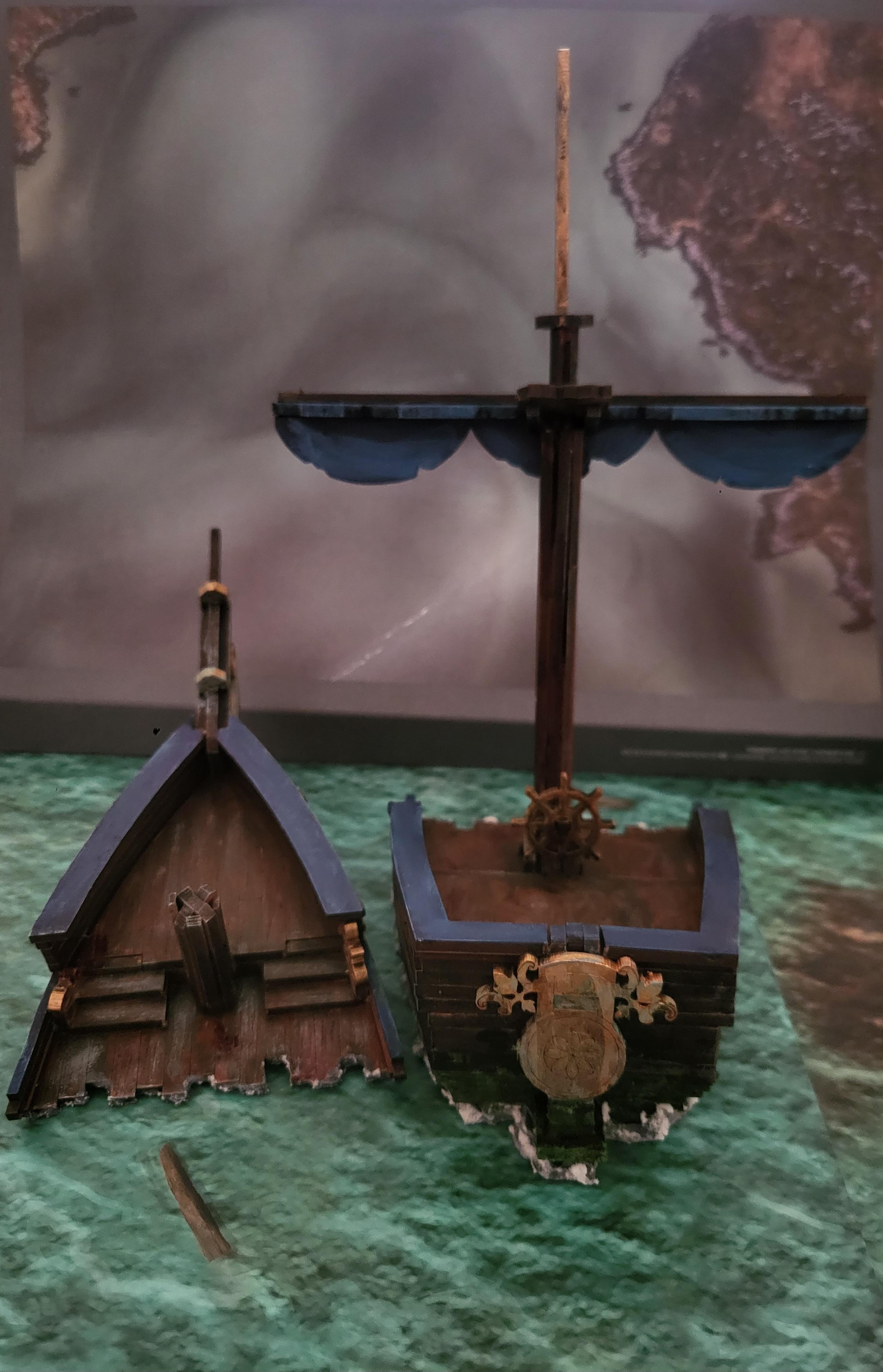 Boat, Scatter, Ship, Terrain, Weathered