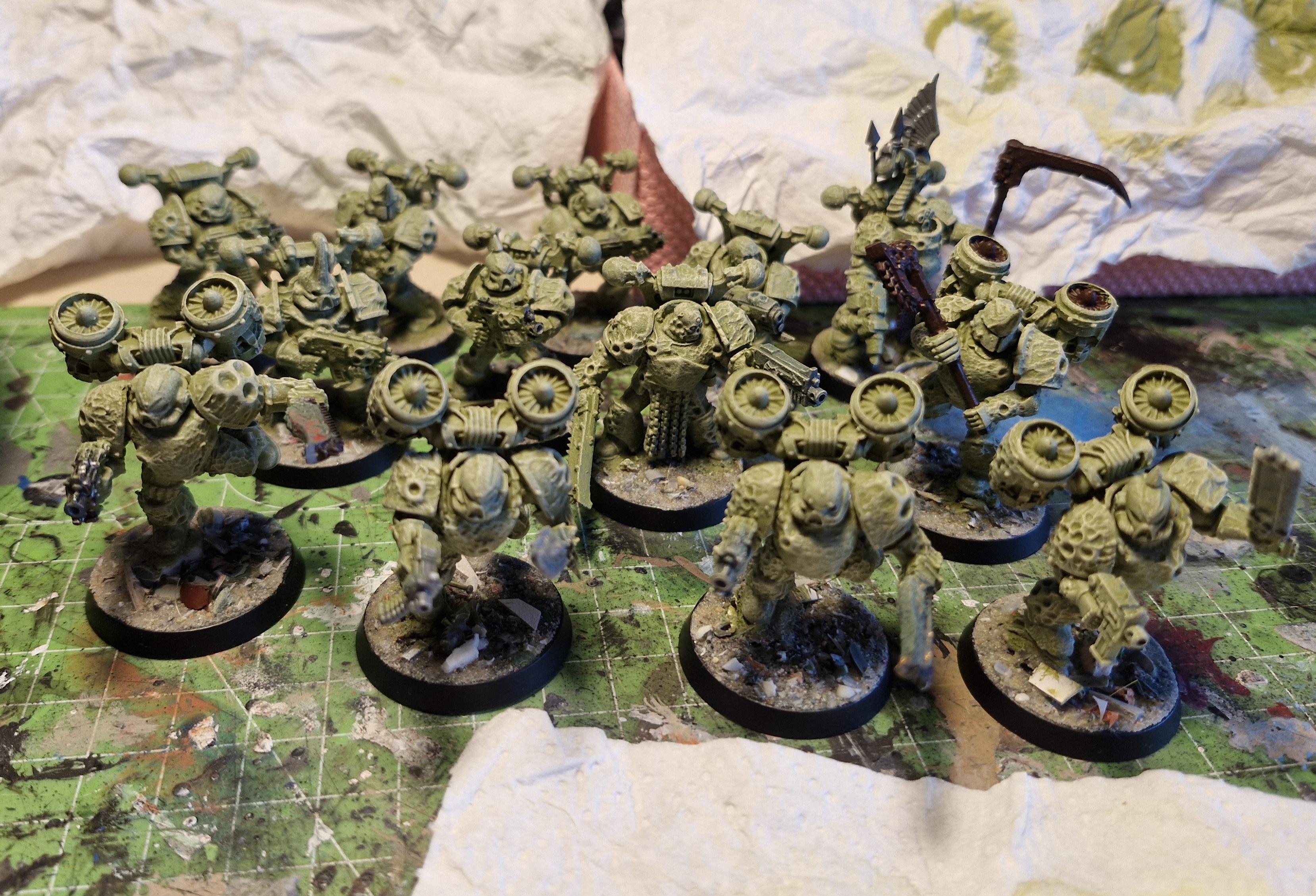 Astartes, Chaos, Conversion, Death Guard, Heretic, Kitbash, Nurgle, Paints, Pip, Plague, Progress, Sculpting, Space, Space Marines, Work In Progress