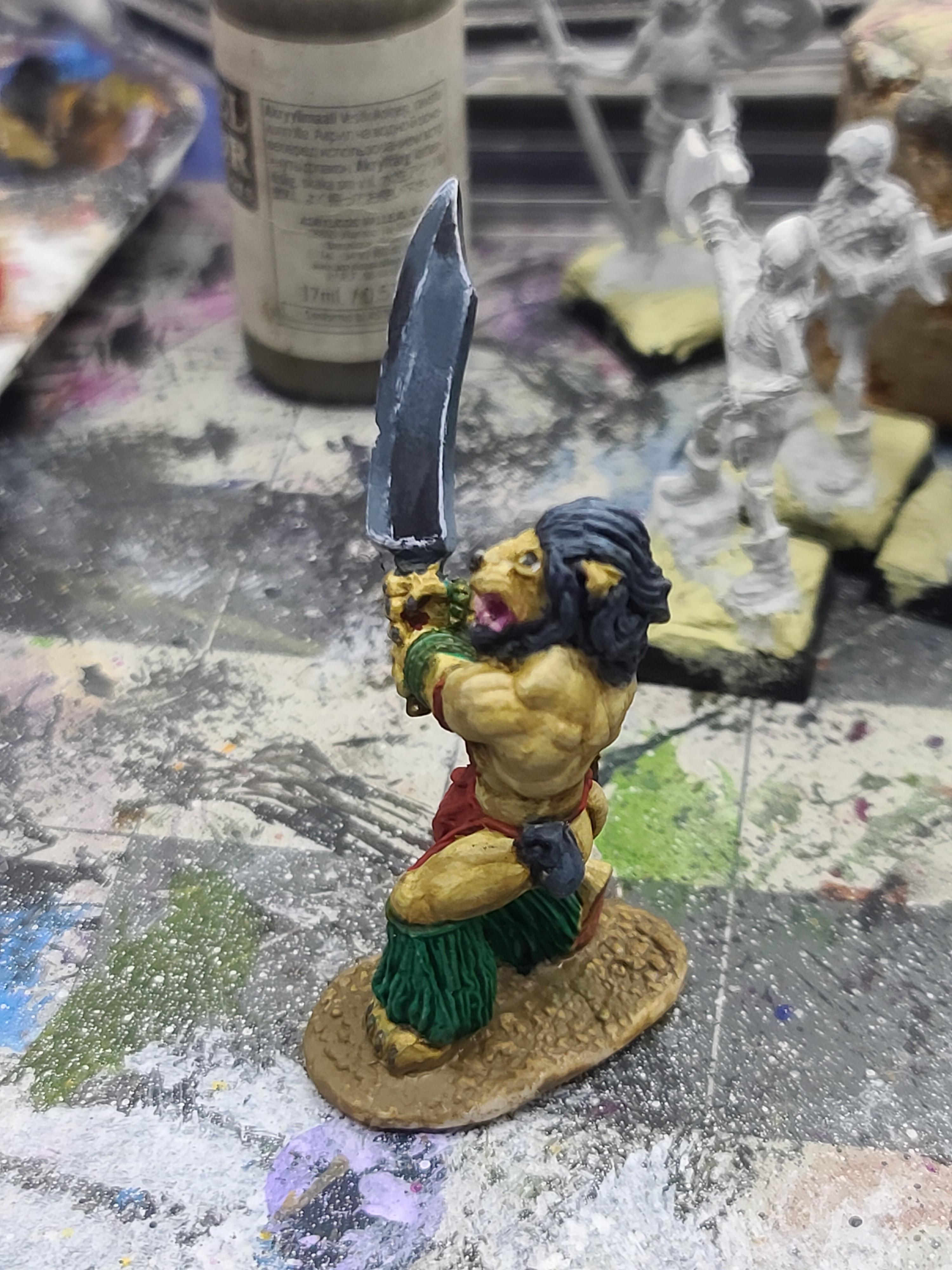 Avatar Of Courage, Beastmen, Bones, Lion Man, Reaper Miniatures