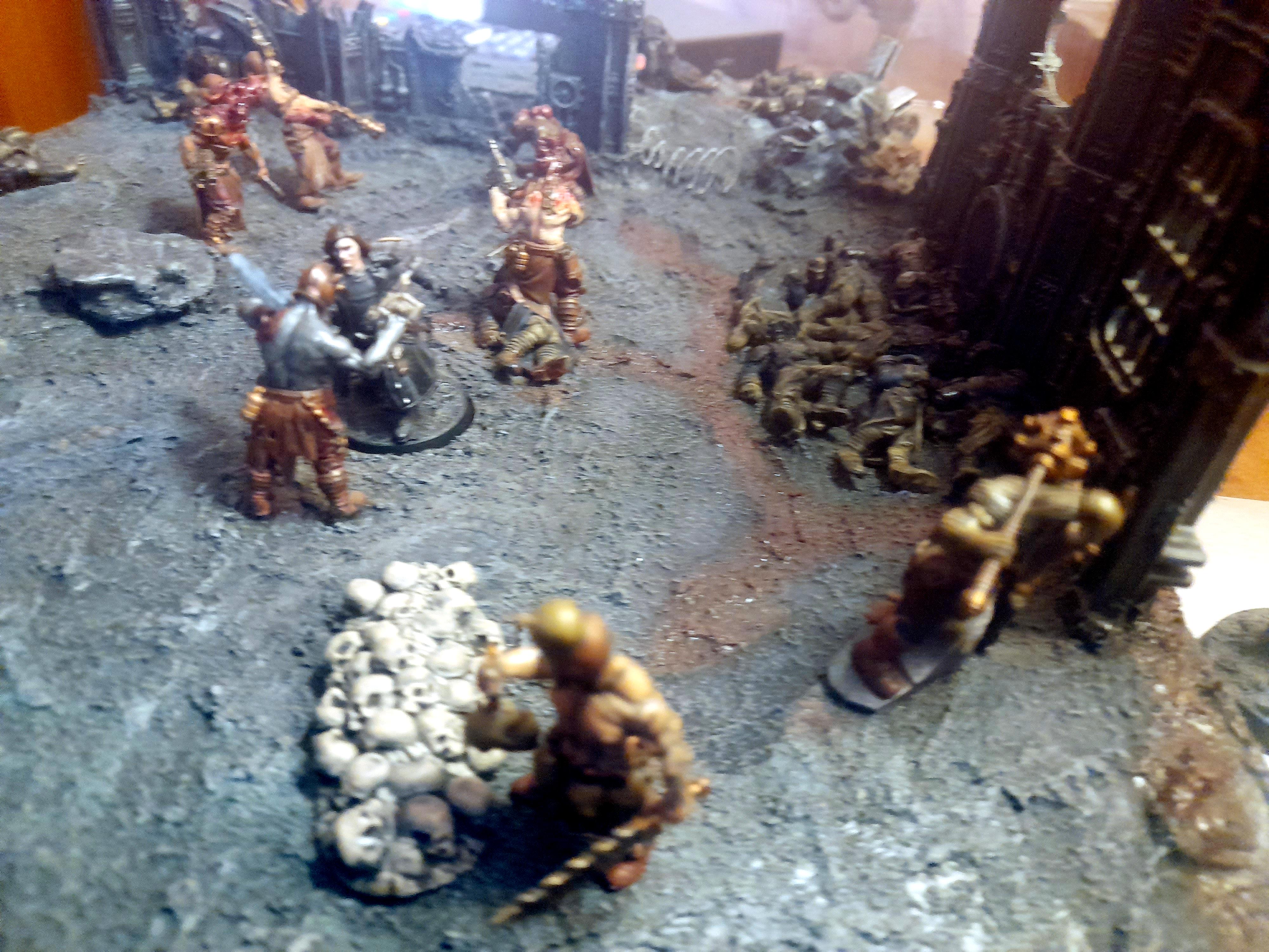 Action, Adelana Helgen, Attack, Attelus Kaltos, Battlezone, Chaos, Cultists, Dark Heresy, Death Korps of Krieg, Diorama, Grimdark, Inquisition, Ordo Hereticus, Secret War, Skirmish, War, Warhammer 40,000, Warzone
