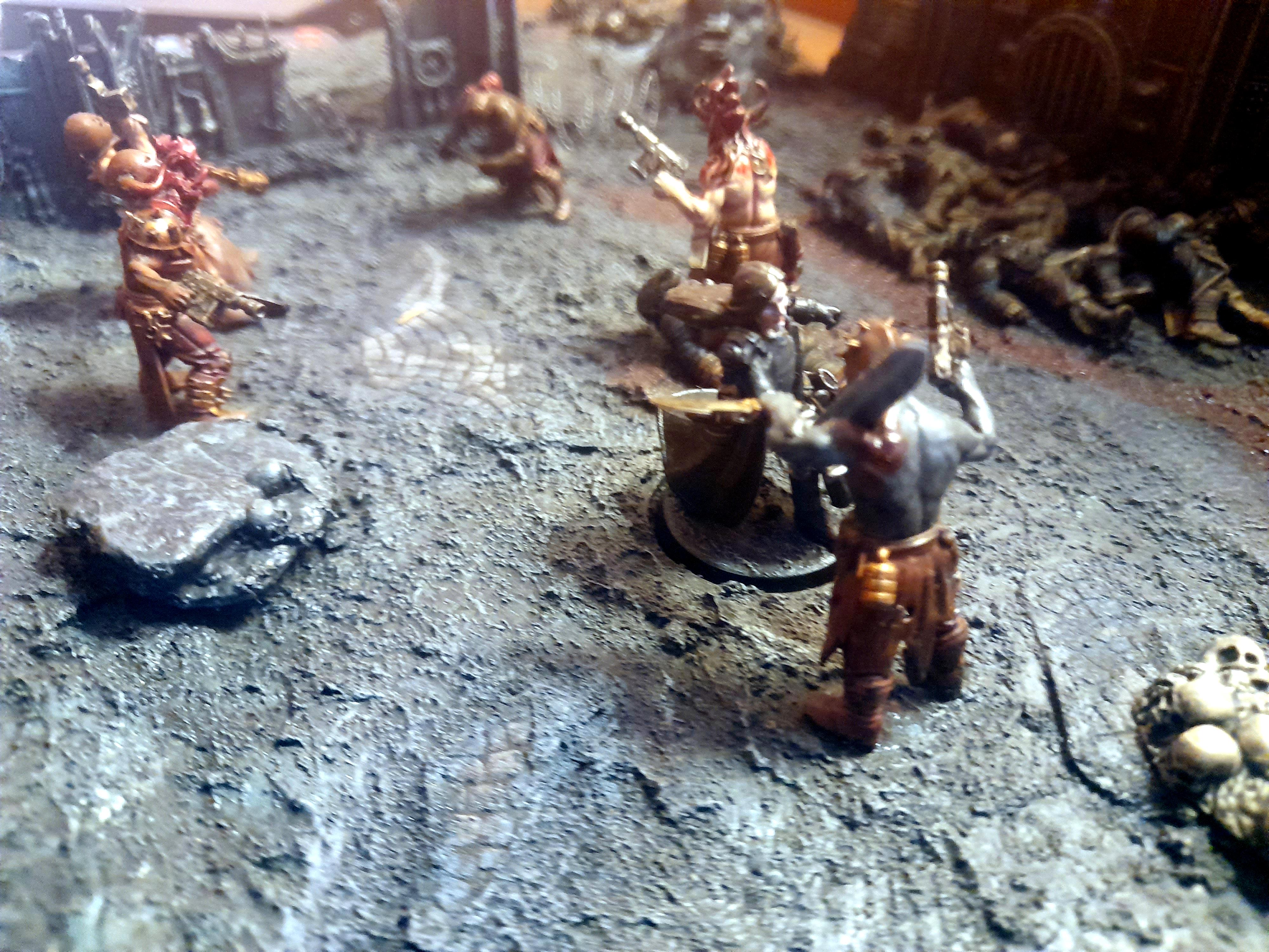 Action, Adelana Helgen, Attack, Attelus Kaltos, Battlezone, Chaos, Cultists, Dark Heresy, Death Korps of Krieg, Diorama, Grimdark, Inquisition, Ordo Hereticus, Secret War, Skirmish, War, Warhammer 40,000, Warzone