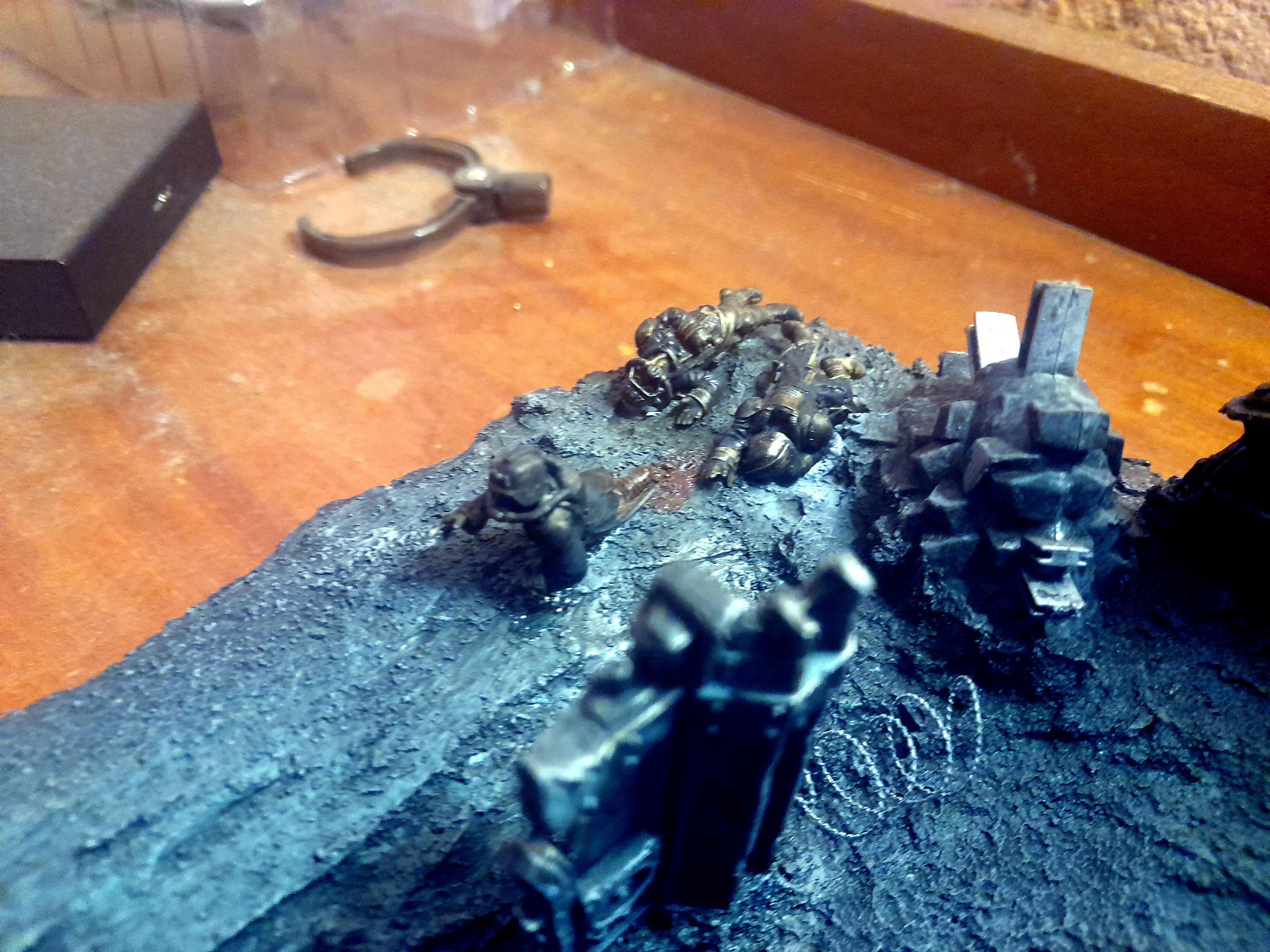 Action, Adelana Helgen, Attack, Attelus Kaltos, Battlezone, Chaos, Cultists, Dark Heresy, Death Korps of Krieg, Diorama, Grimdark, Inquisition, Ordo Hereticus, Secret War, Skirmish, War, Warhammer 40,000, Warzone