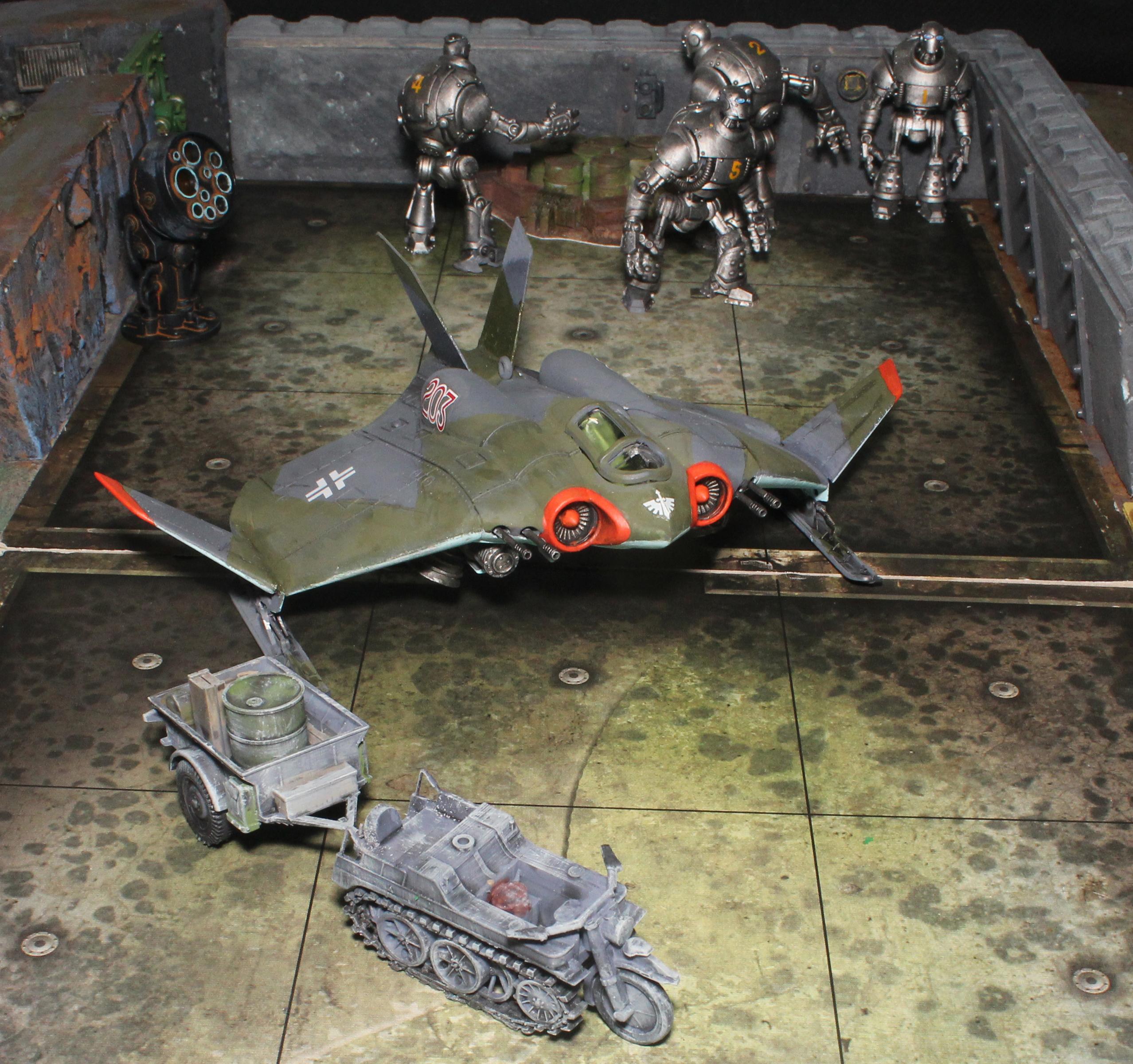 Fighter, Plane, Pulp, Robot, Terrain, Wierd War Ii