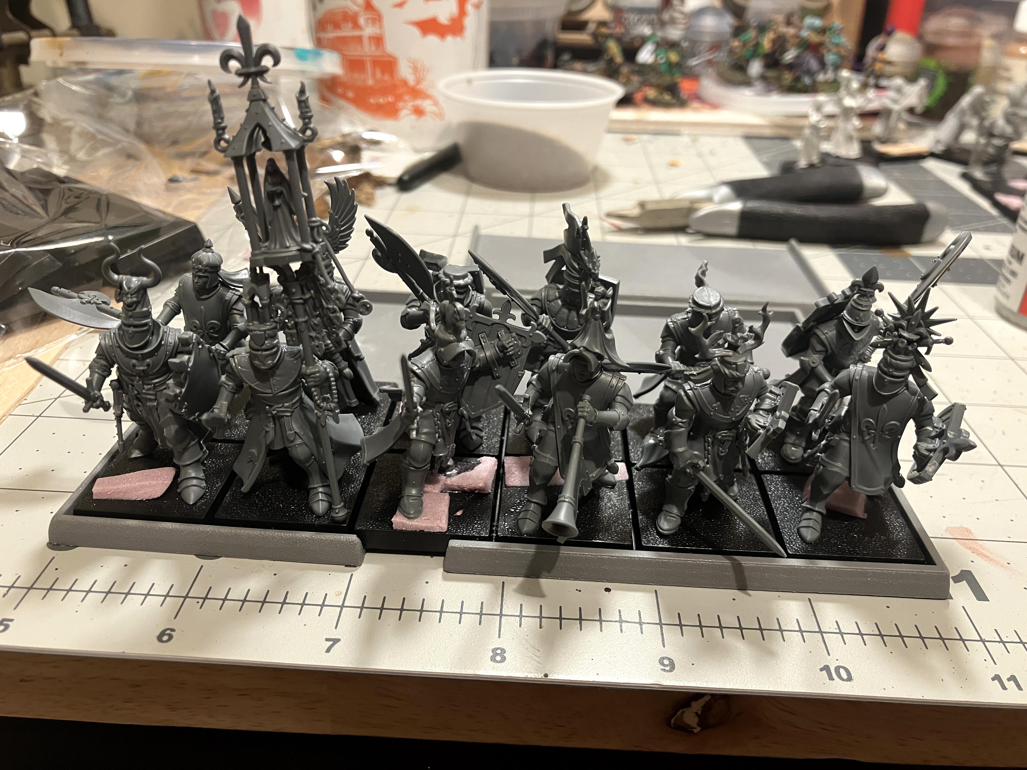 Bretonnian Exiles, Bretonnians, Castle, Conversion, Dogs Of War, Foot Knights, Knights, Knights Of The Realm, Men At Arms, Peasants, Yeomen