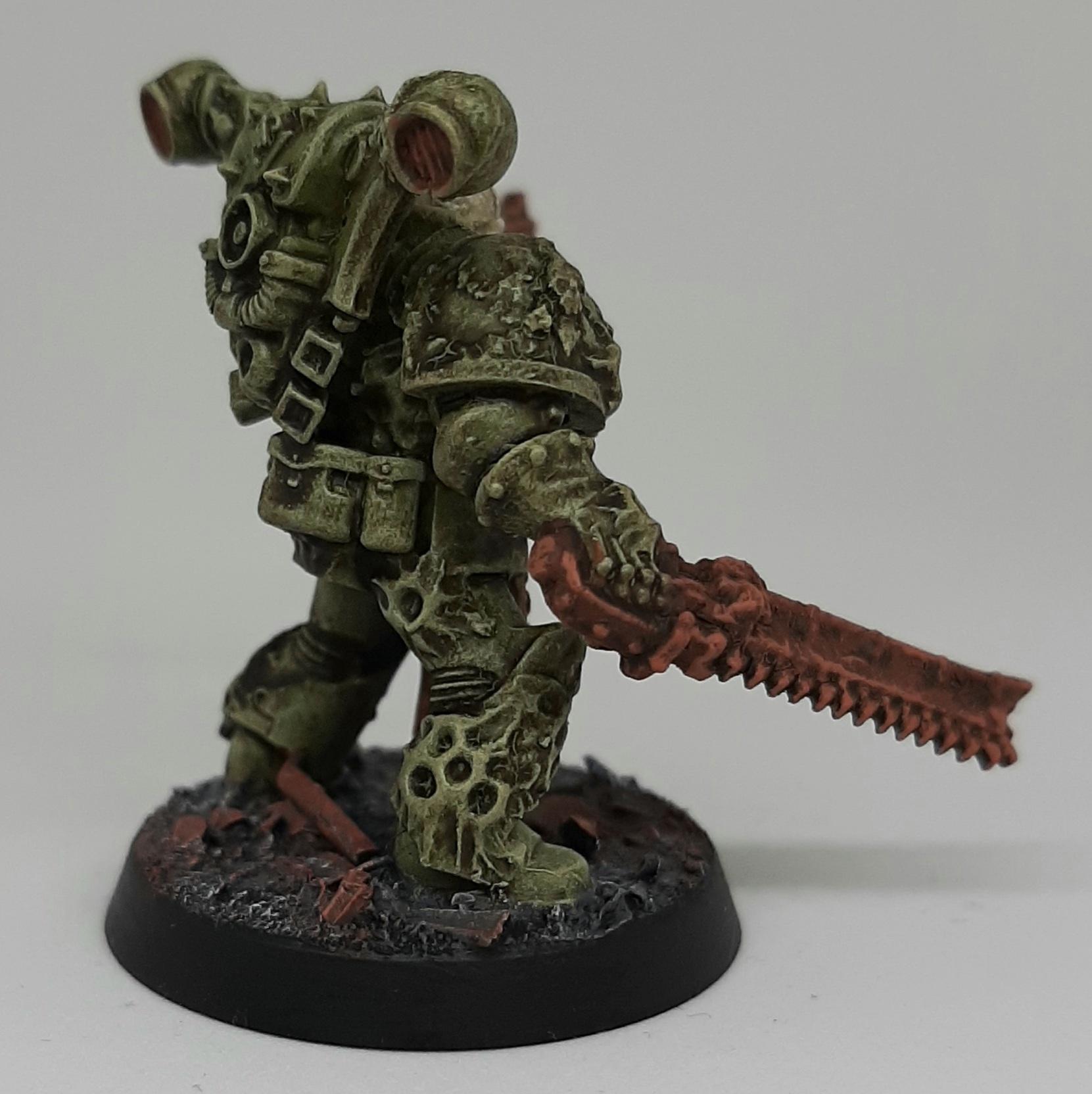 Aspiring, Astartes, Champion, Chaos, Conversion, Death Guard, Heretic, Kitbash, Nurgle, Plague, Sculpting, Space, Space Marines