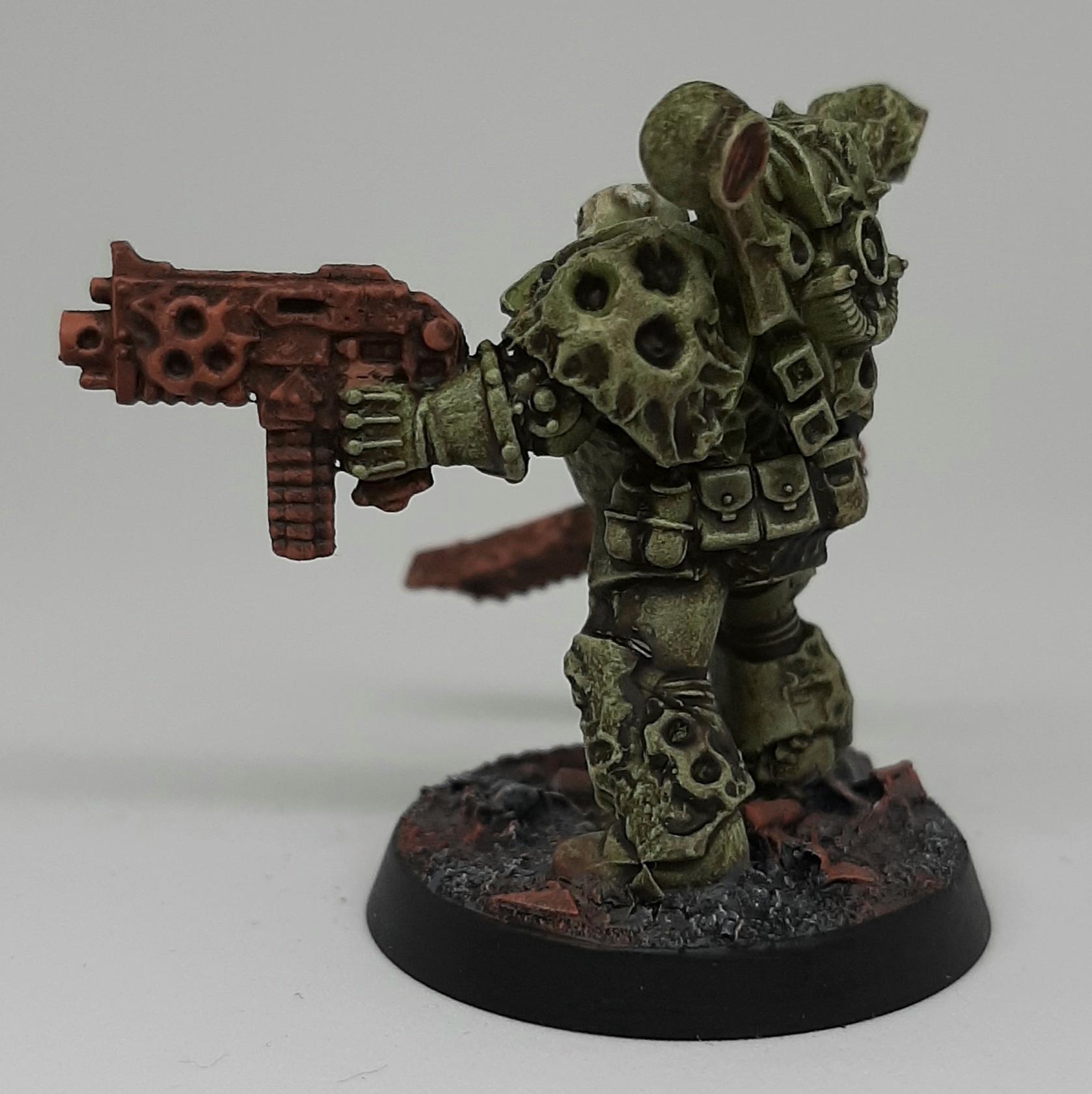 Aspiring, Astartes, Champion, Chaos, Conversion, Death Guard, Heretic, Kitbash, Nurgle, Plague, Sculpting, Space, Space Marines