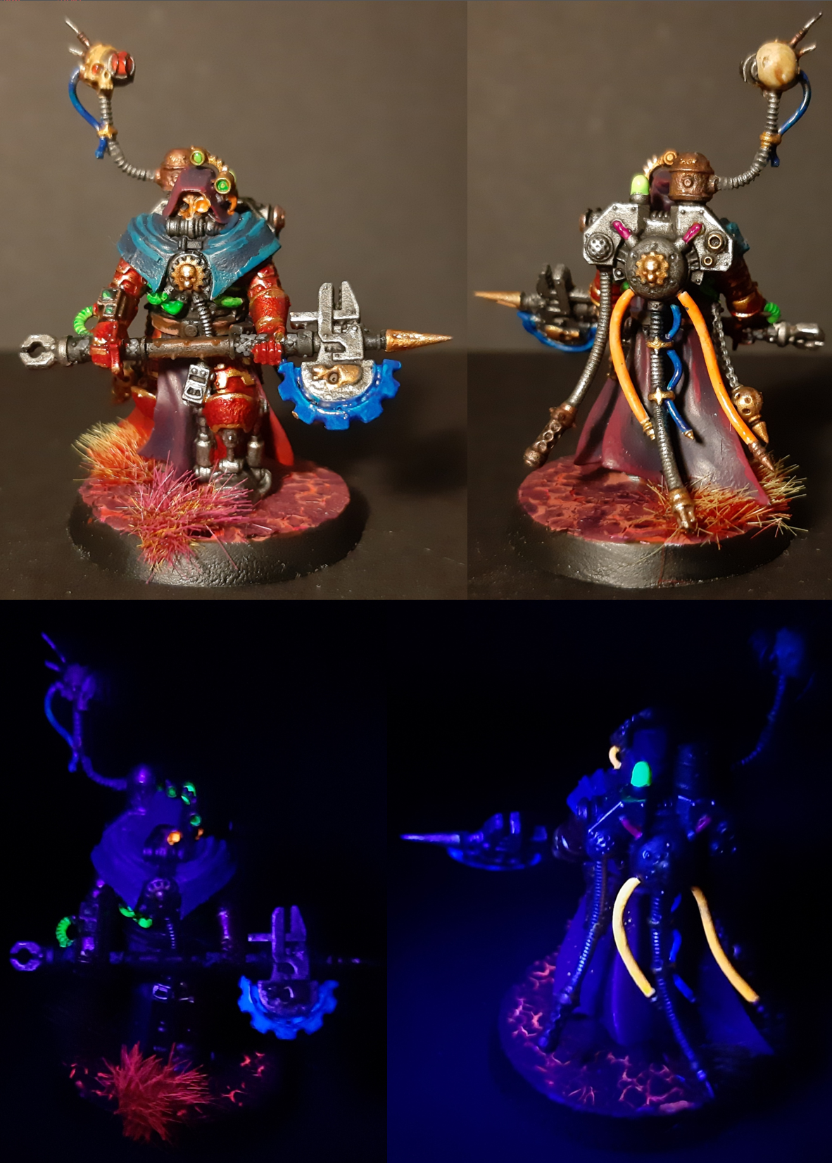 Adeptus Mechanicus, Fluo Paints, Glow In The Dark, Luminous Paint, Tech Priest