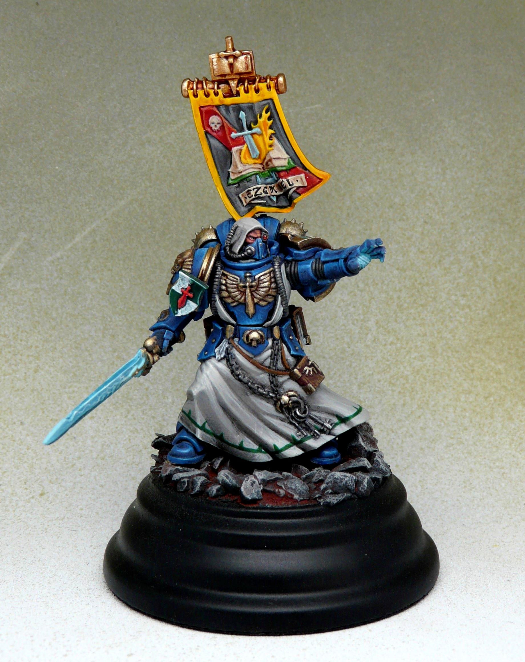 Adeptus Astartes, Dark Angels, Ezekiel, Kitbash, Librarian, Primaris, Space Marines