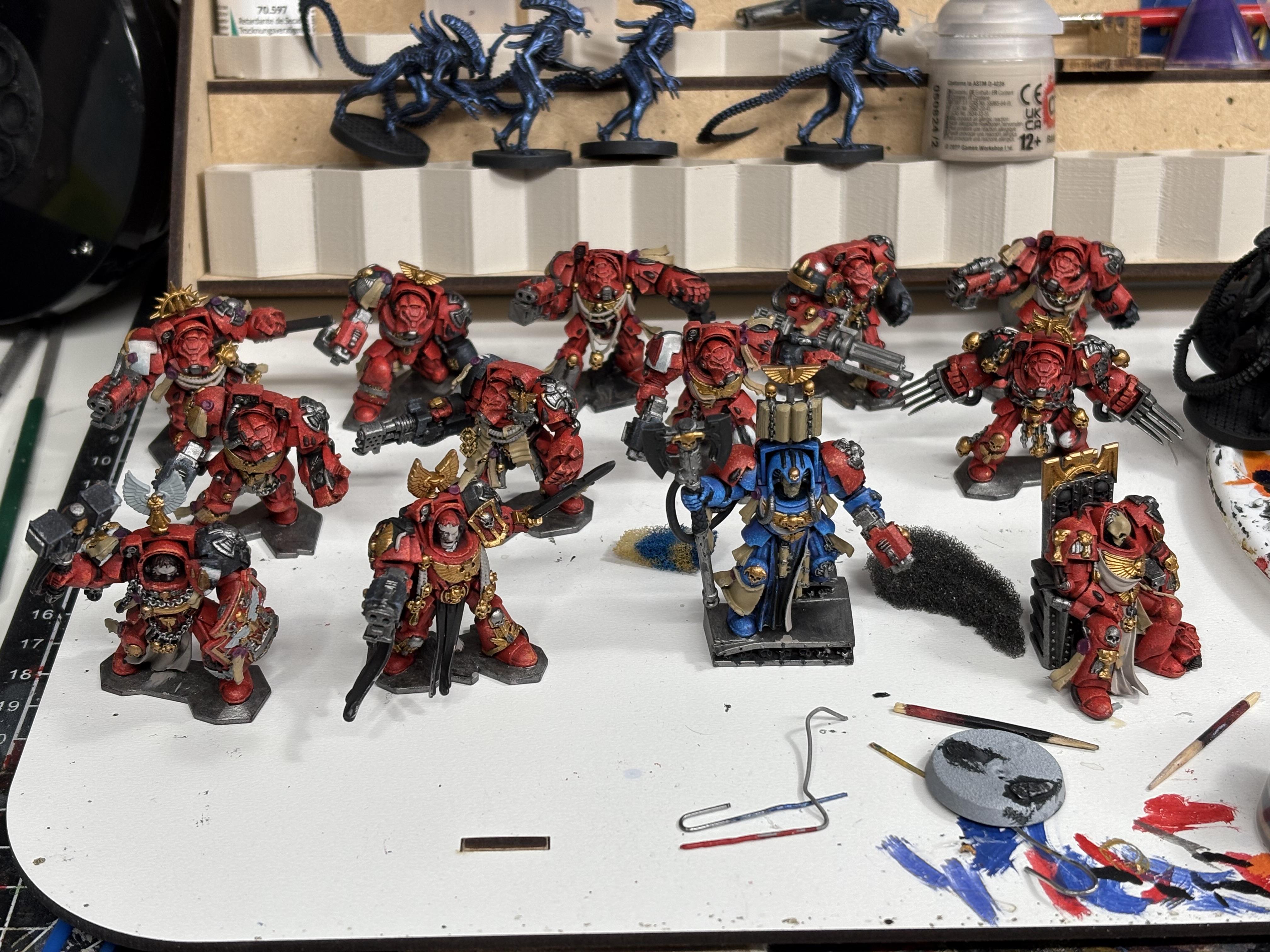 Blood Angels, Space Hulk, Space Marines, Terminator Armor, Warhammer 40,000, Work In Progress