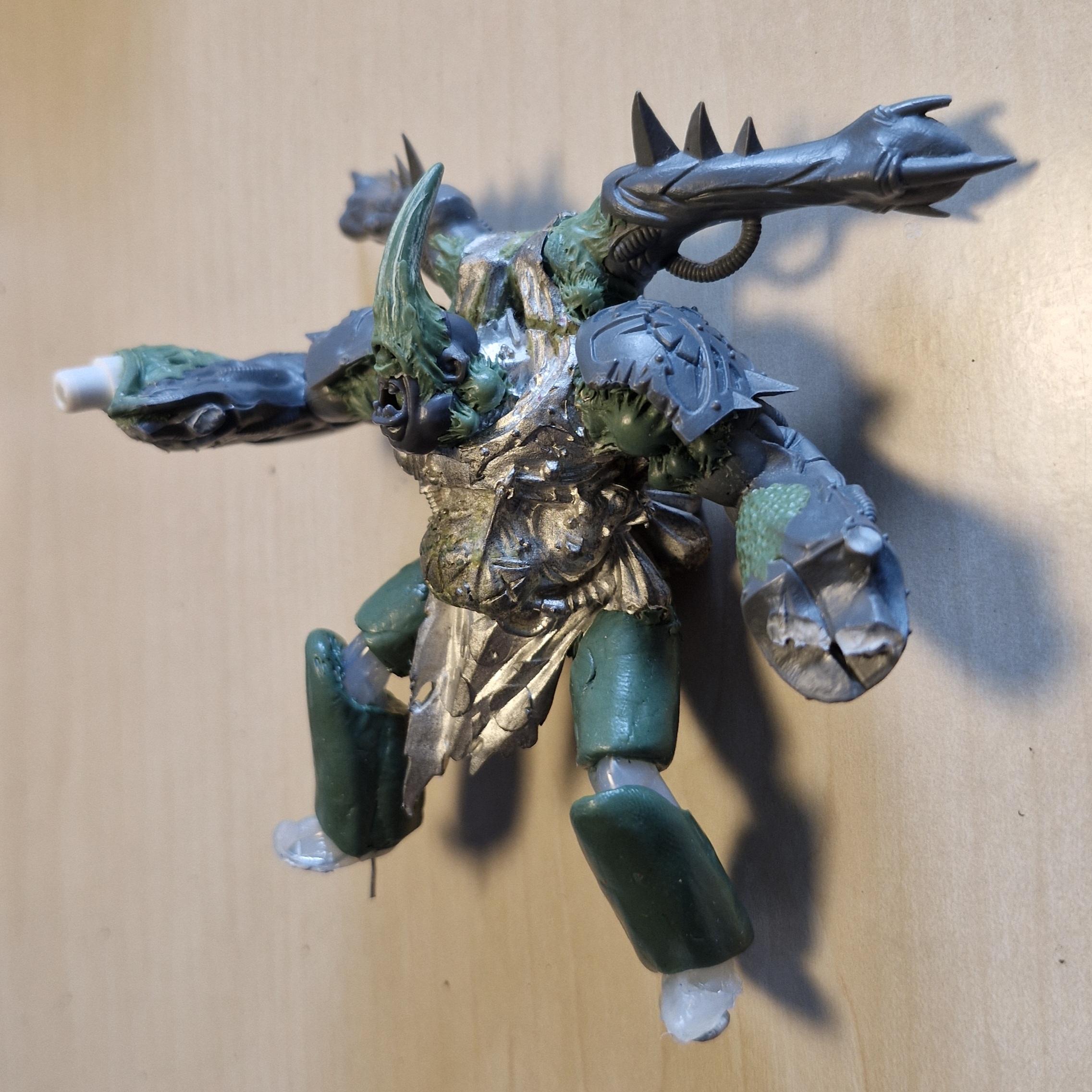 Astartes, Chaos, Conversion, Daemons, Death Guard, Heretic, Kitbash, Nurgle, Plague, Prince, Sculpting, Space, Space Marines