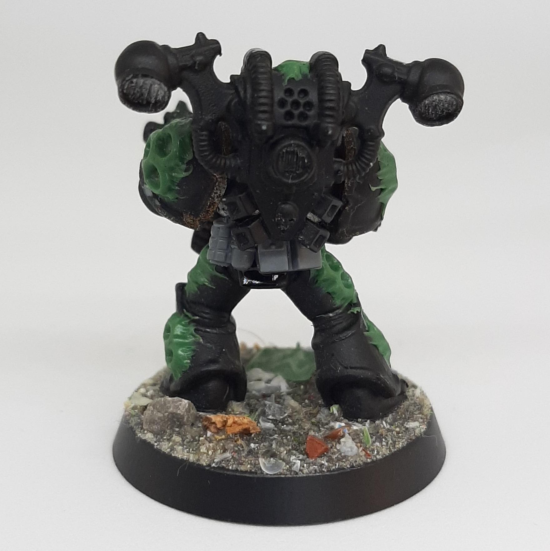 Astartes, Barnacle, Bolter, Boltgun, Chainaxe, Chainsword, Chaos, Conversion, Death Guard, Kitbash, Nurgle, Plague, Sculpting, Space, Space Marines, Squad