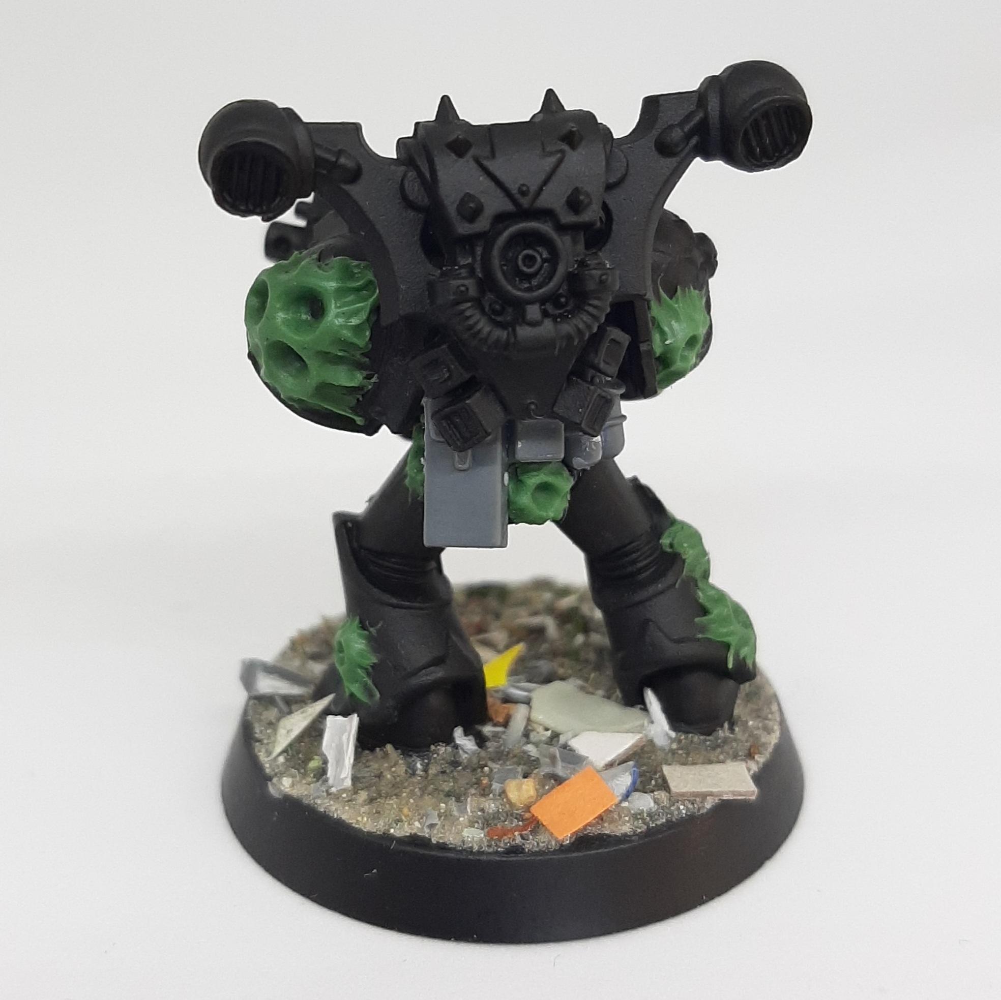 Astartes, Barnacle, Bolter, Boltgun, Chainaxe, Chainsword, Chaos, Conversion, Death Guard, Kitbash, Nurgle, Plague, Sculpting, Space, Space Marines, Squad