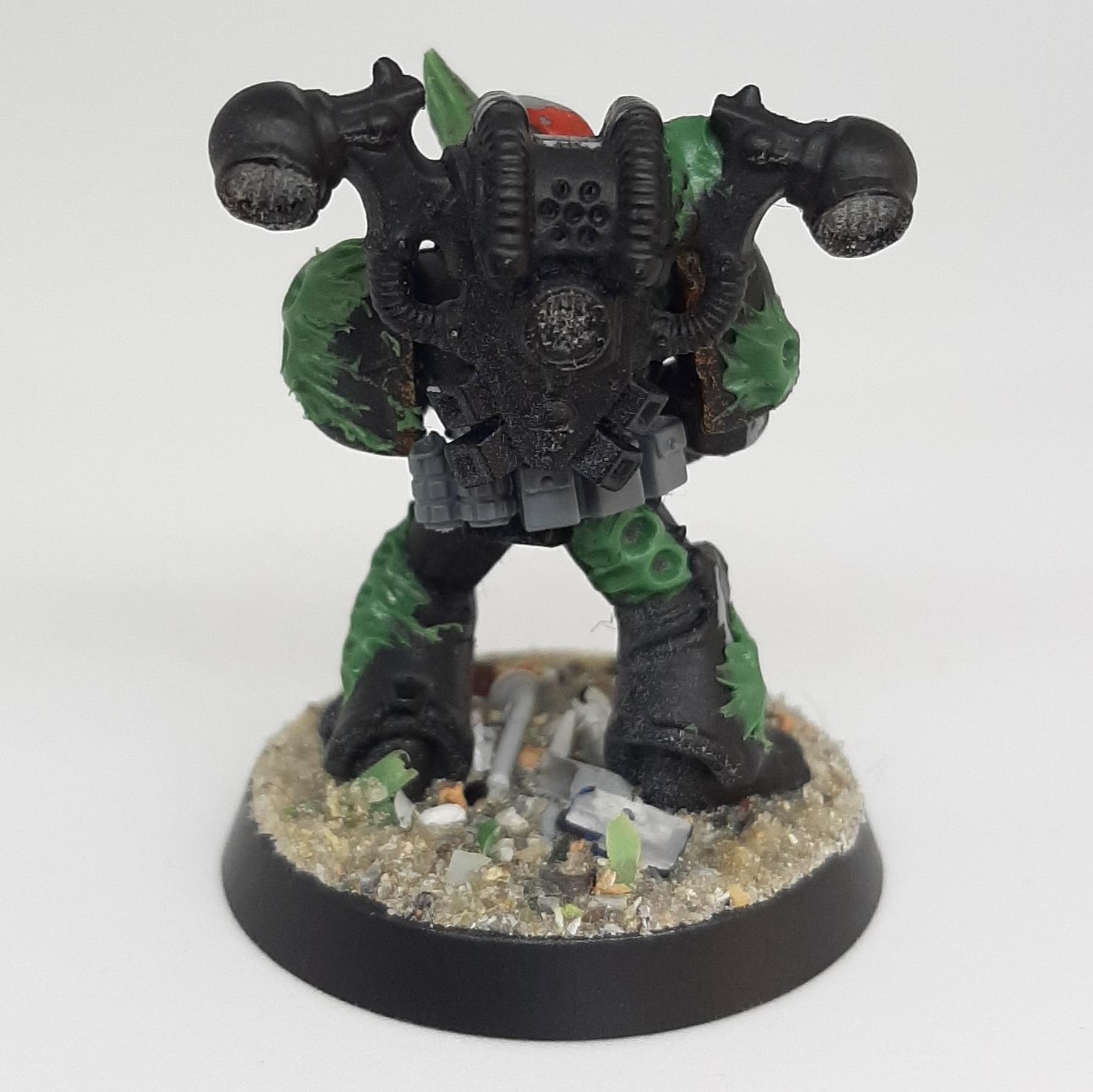 Astartes, Barnacle, Bolter, Boltgun, Chainaxe, Chainsword, Chaos, Conversion, Death Guard, Kitbash, Nurgle, Plague, Sculpting, Space, Space Marines, Squad
