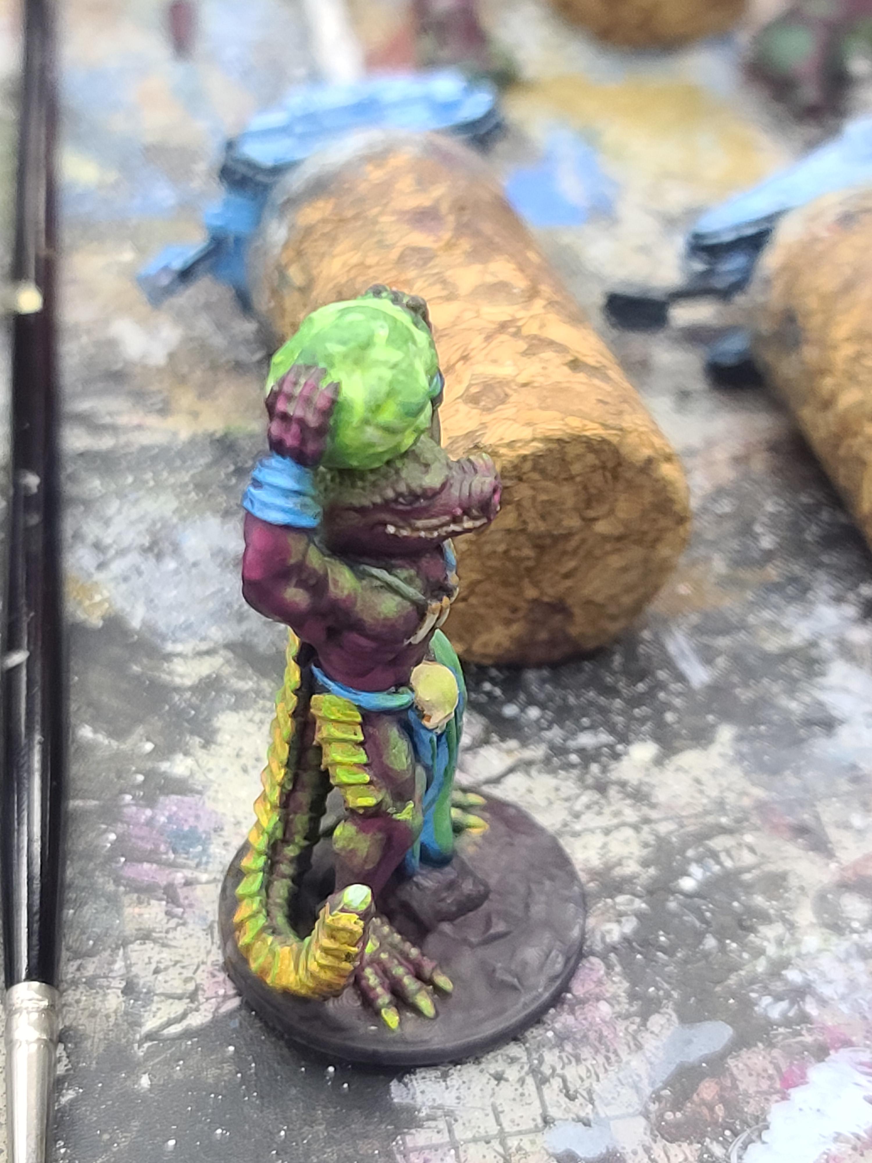 Light Painting Test, Lizardmen, Object Source Lighting, Unknown Printer, Unknown Sculptor