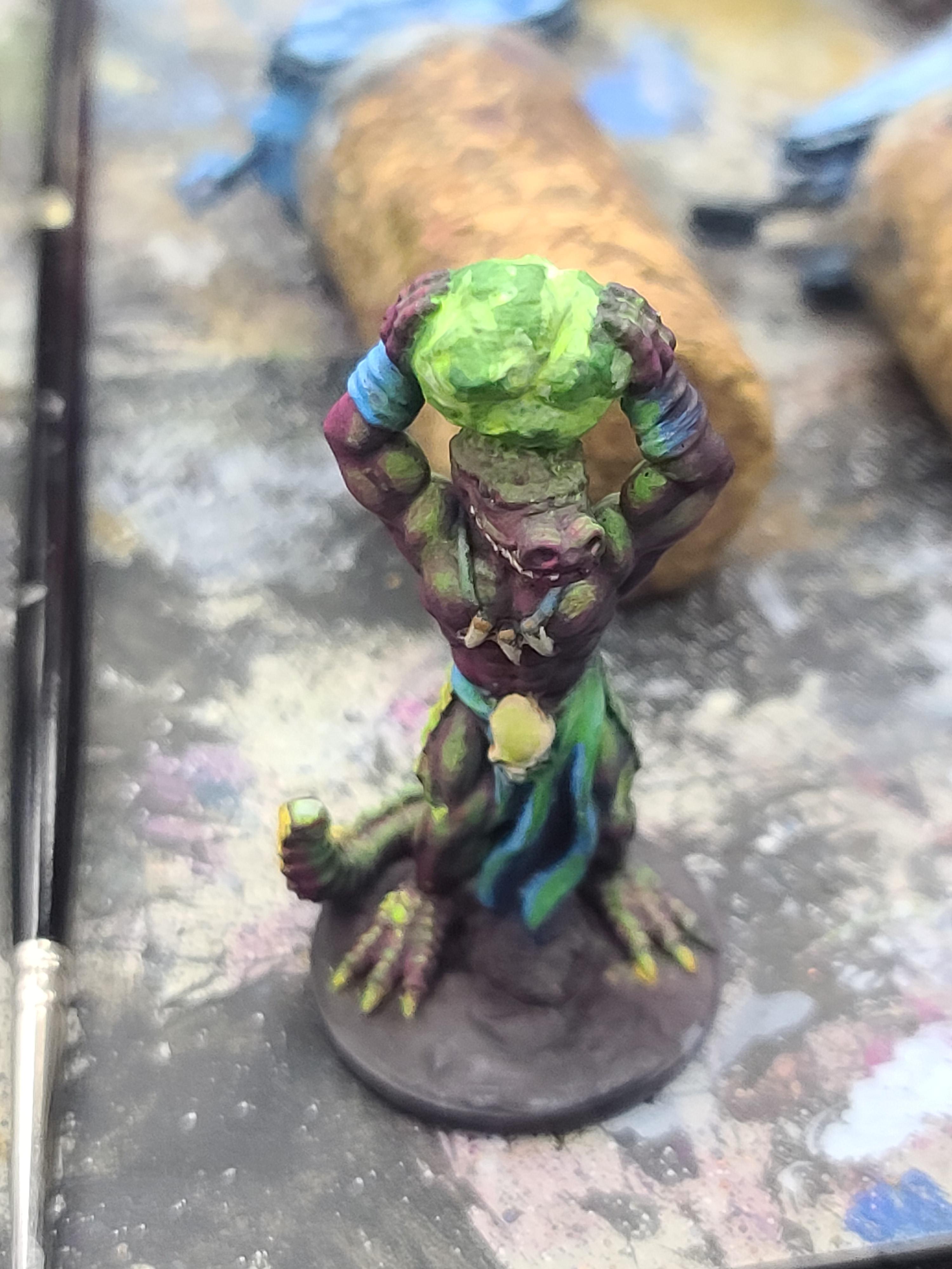 Light Painting Test, Lizardmen, Object Source Lighting, Unknown Printer, Unknown Sculptor