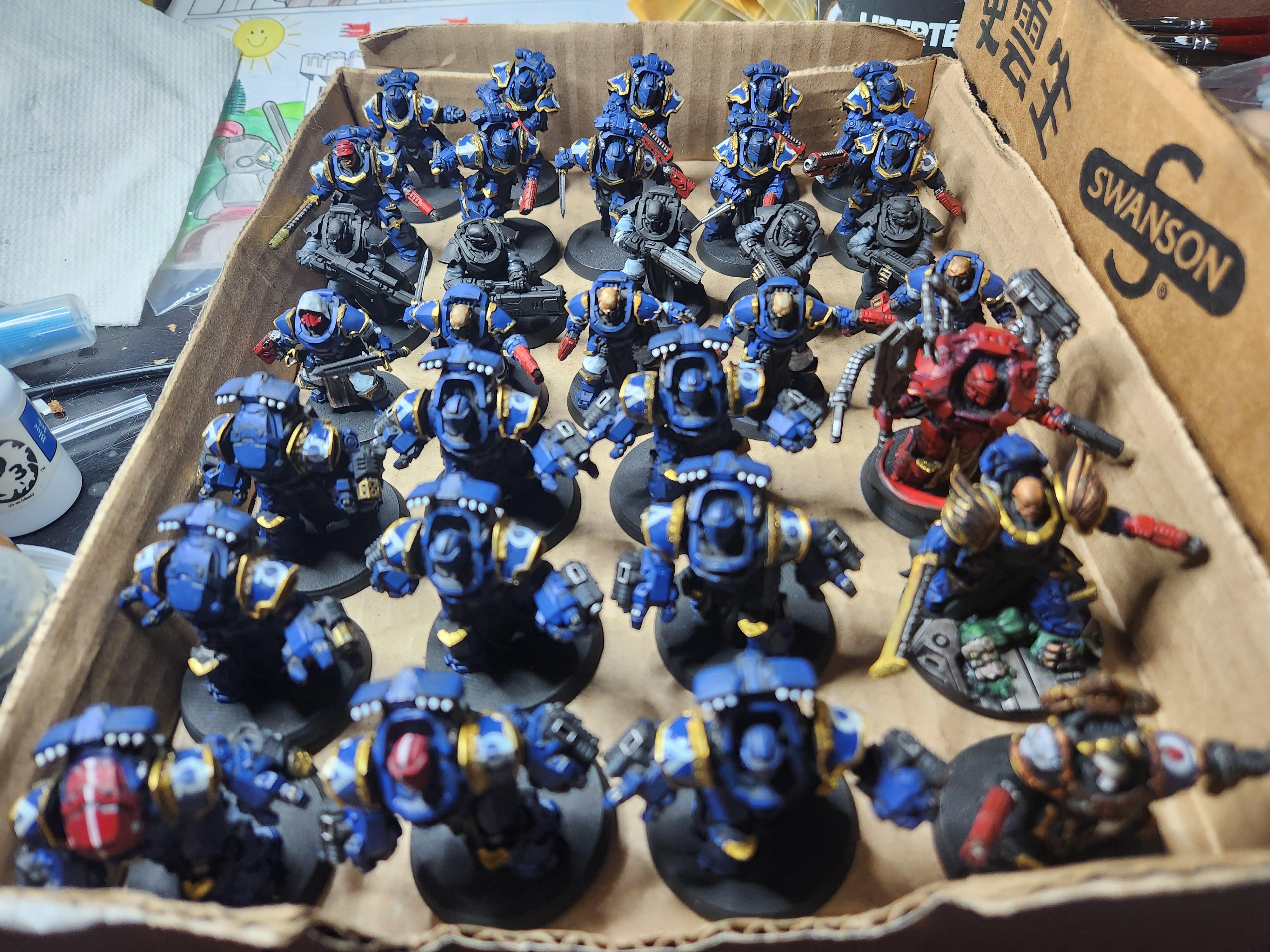 Started on first 5 Scout Squad Marines