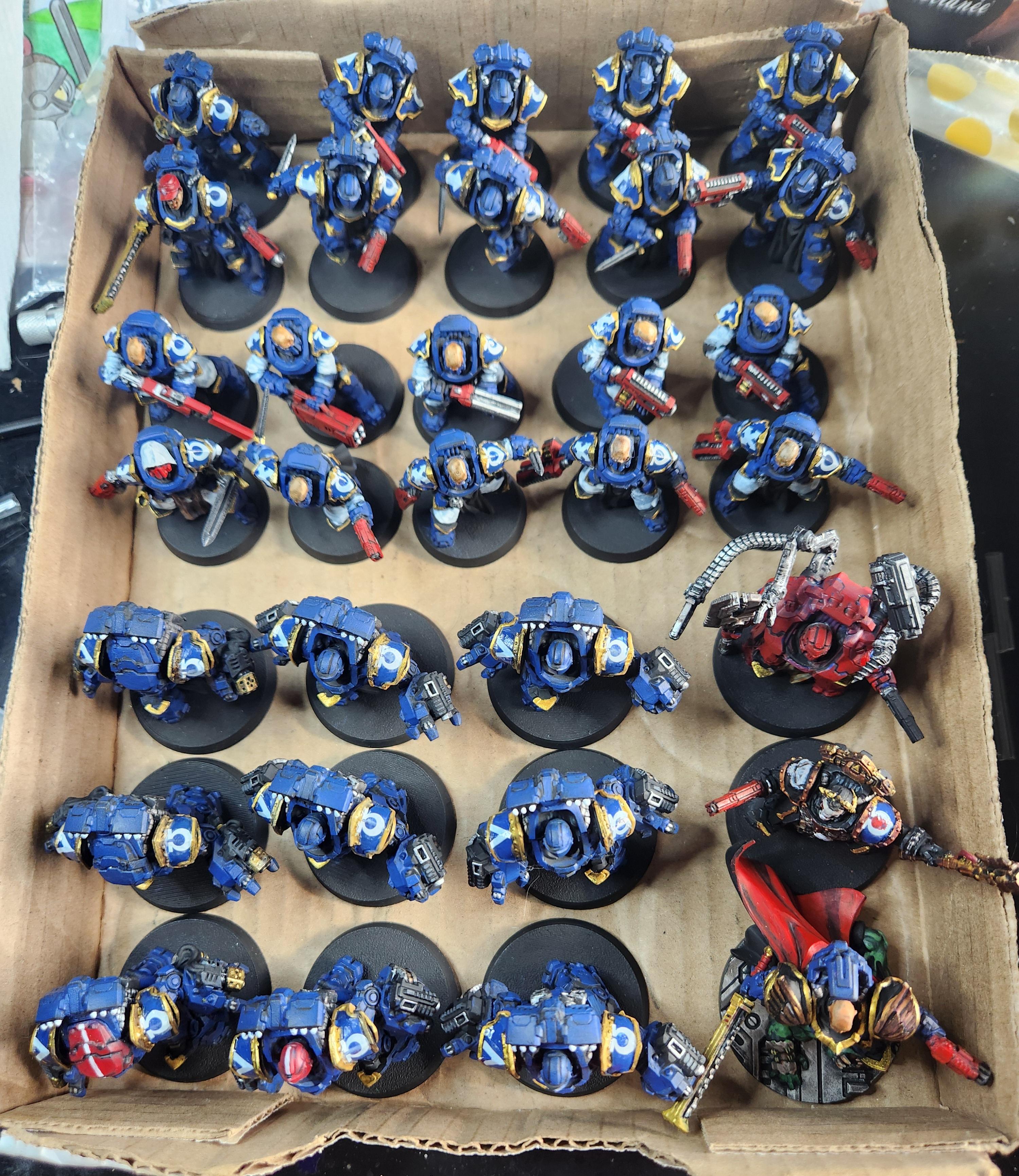 Completed all of the miniatures that were spray primed flat black