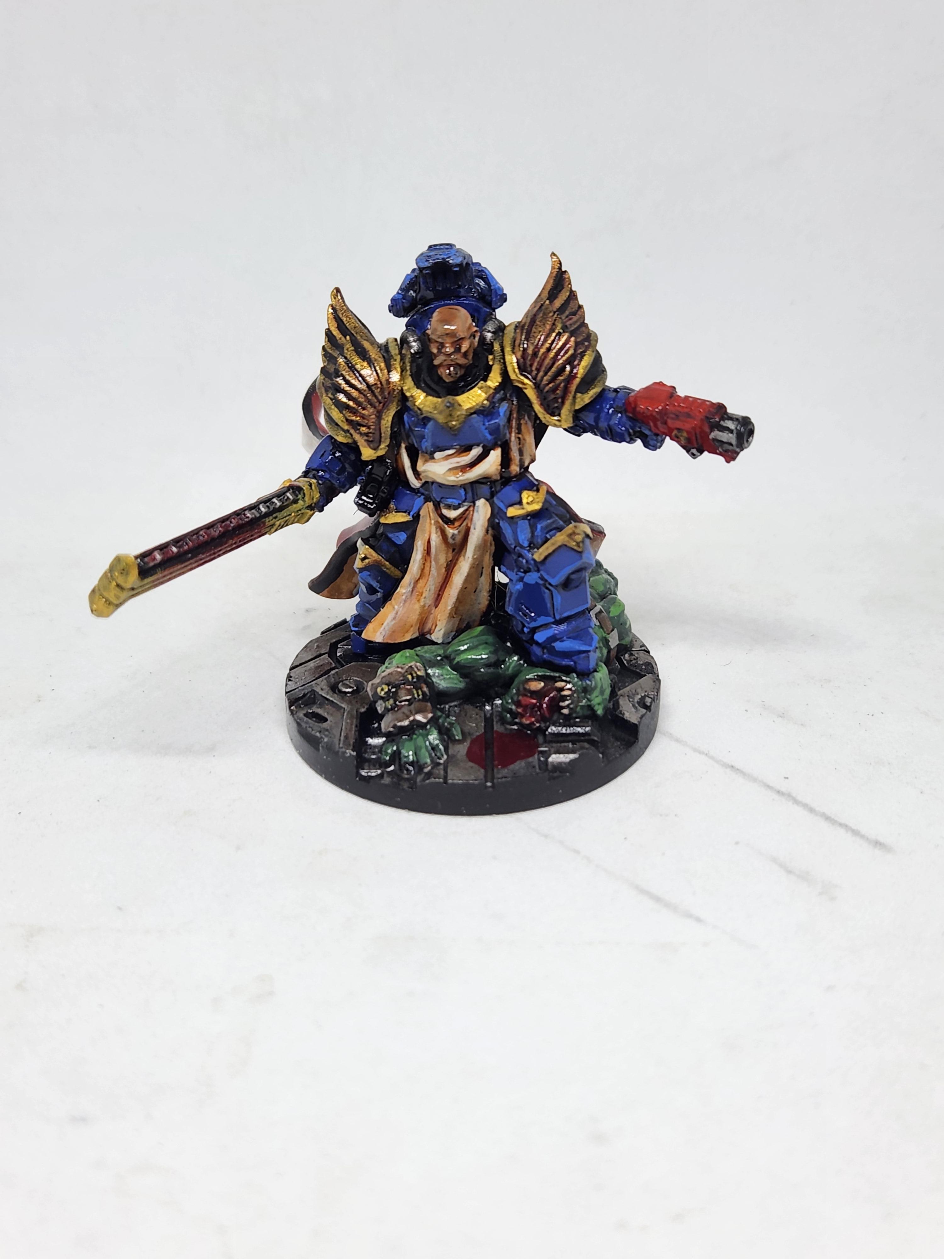 Ultramarines Captain, after highlighting