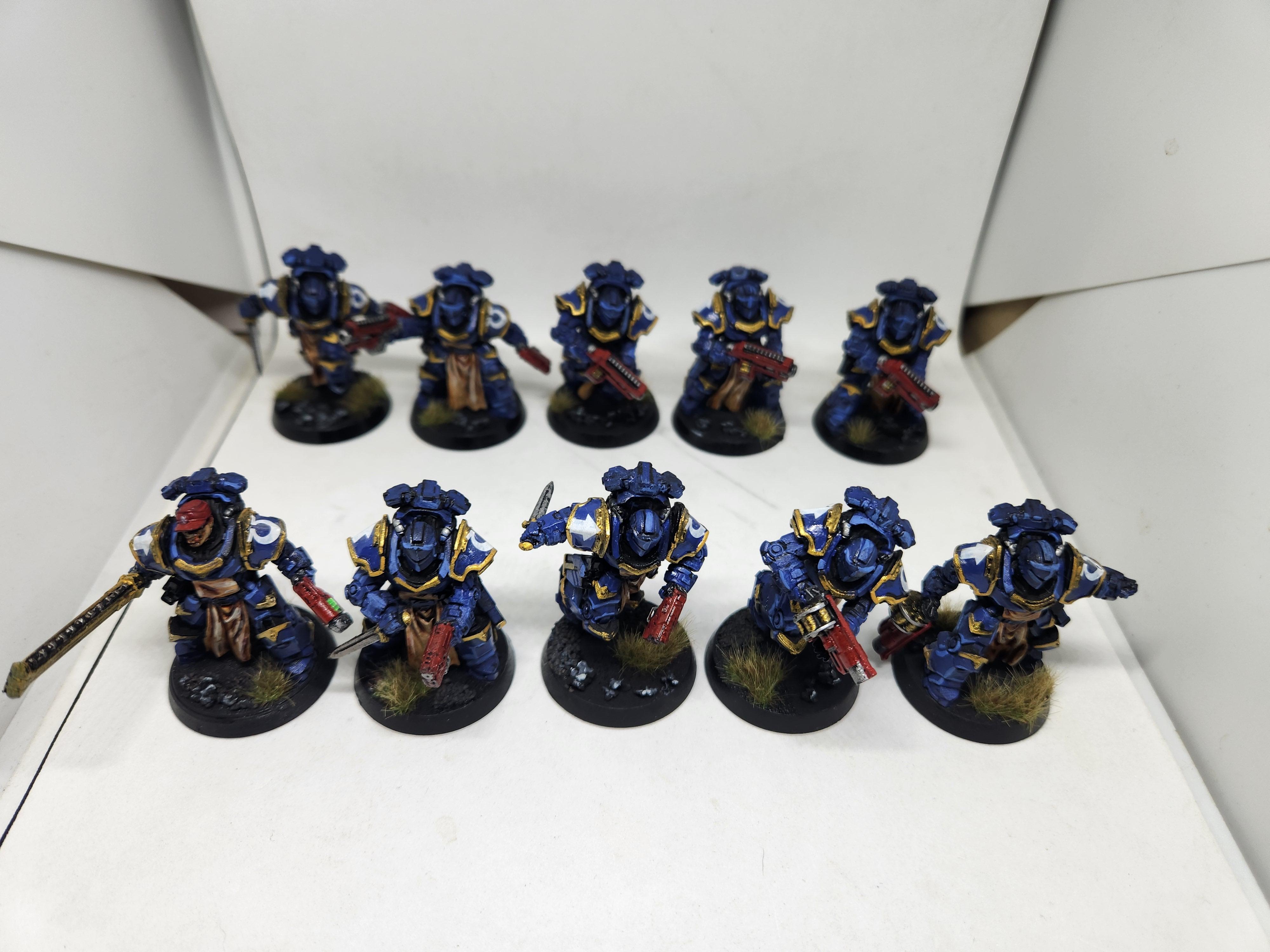 Ultramarines Intercessor squad, after highting