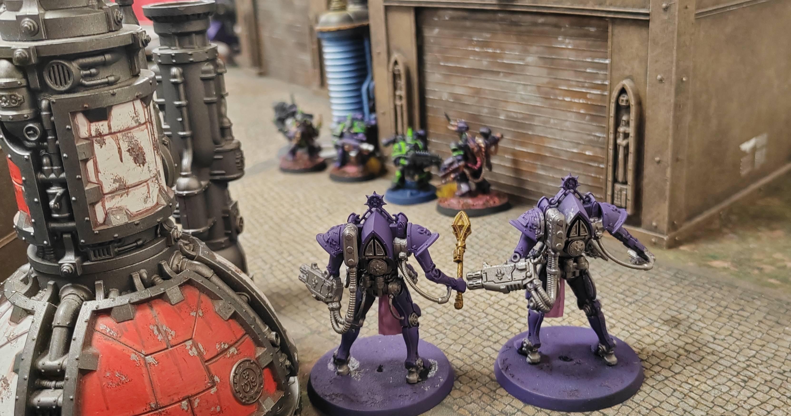 Paragon Warsuits, Plague Marines, Sisters Of Battle, Terrain, Urban