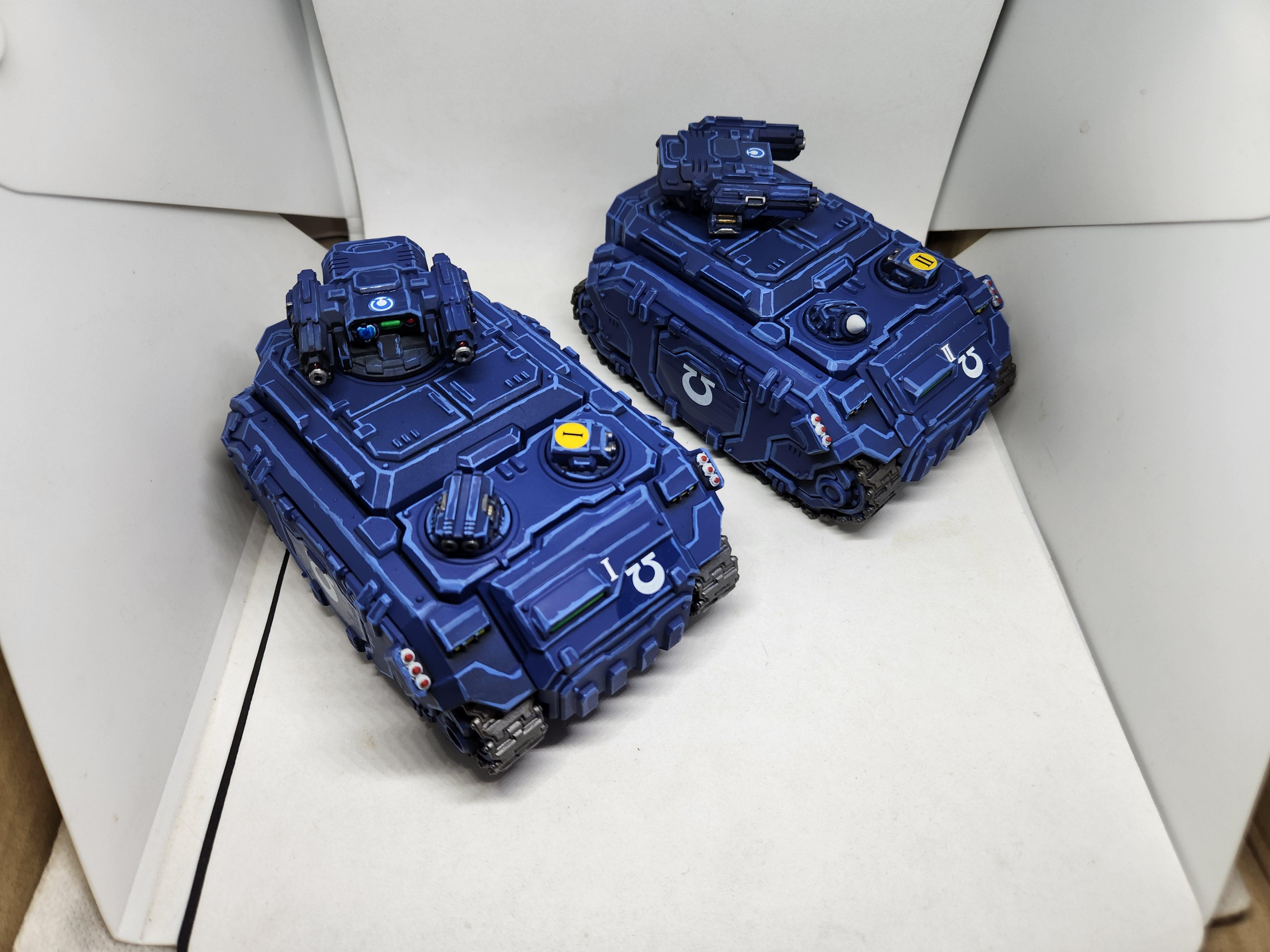 2 Ultramarines Razorback APCs with Heavy Bolters