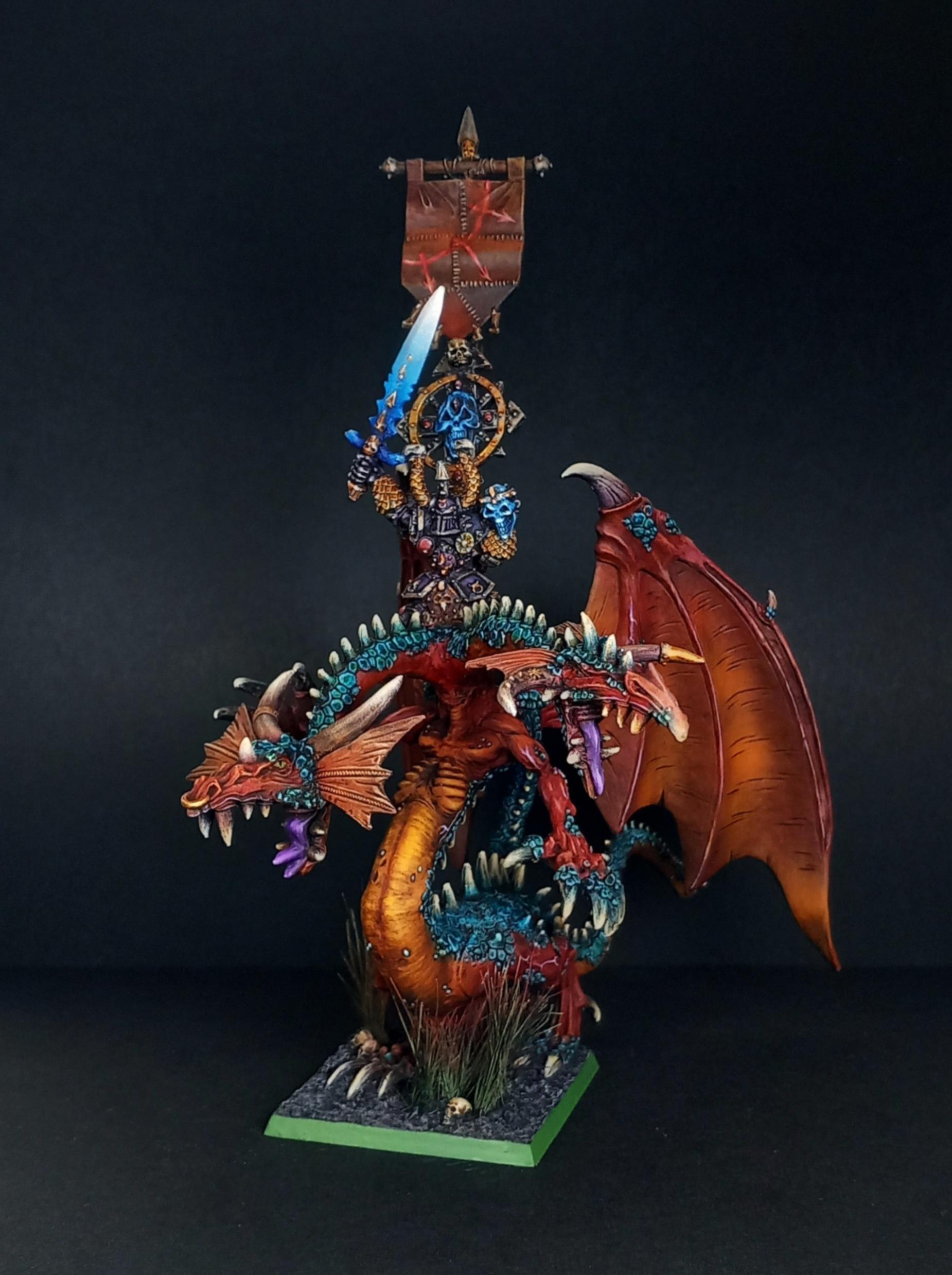 Chaos, Chaos Lord, Dragon, Egrimm, Egrimm Van Horstmann, Metal, Oldhammer, Sorcerer, Sorcerer Lord, The Old World, Two-headed, Tzeentch, Warhammer Fantasy