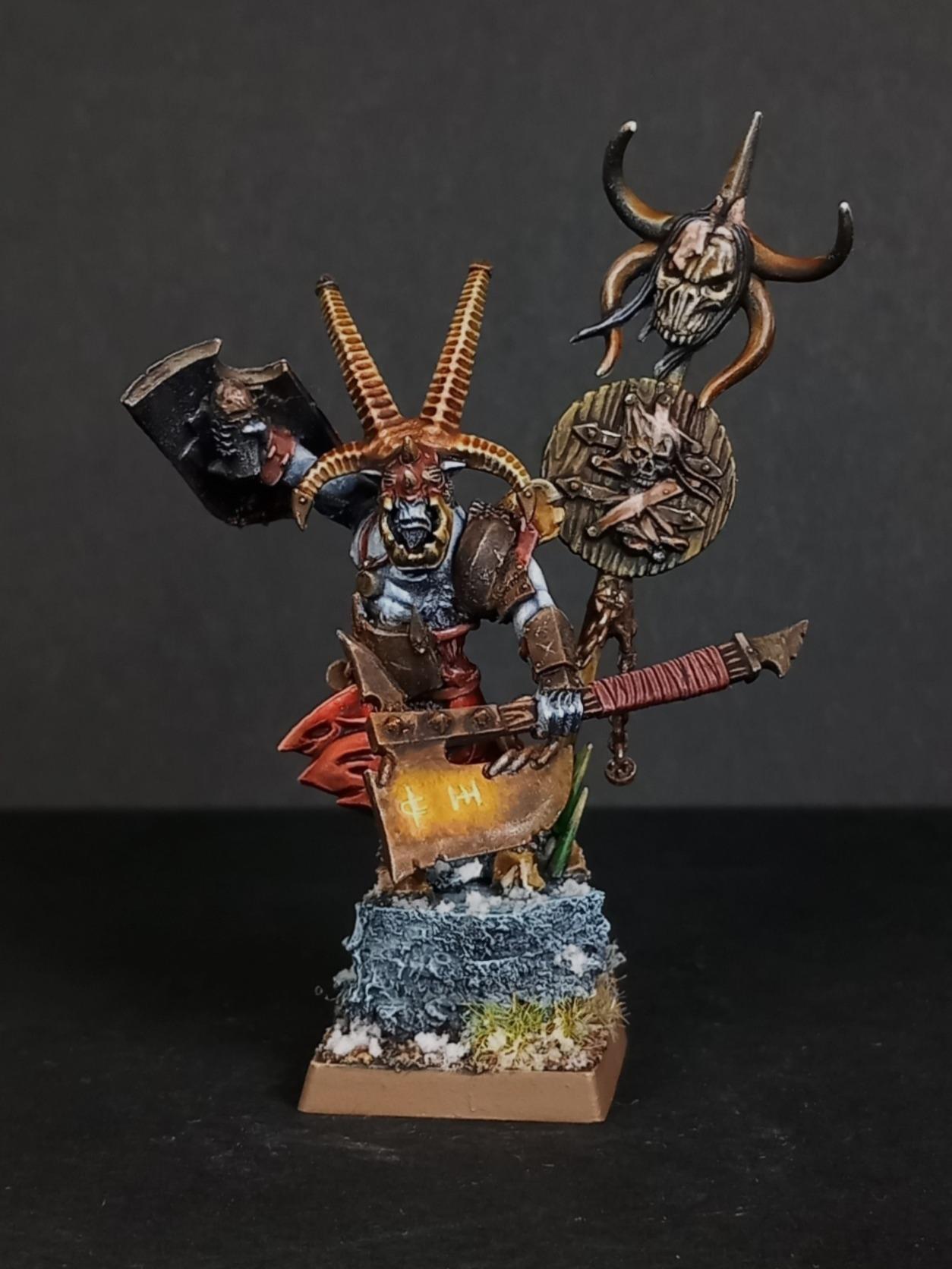 Beastlord, Beastmen, Beastsofchaos, Conversion, Convertedminiature, Kitbash, Oldworld, Theoldworld, Warhammer Fantasy, Warhammeroldworld, Wtow