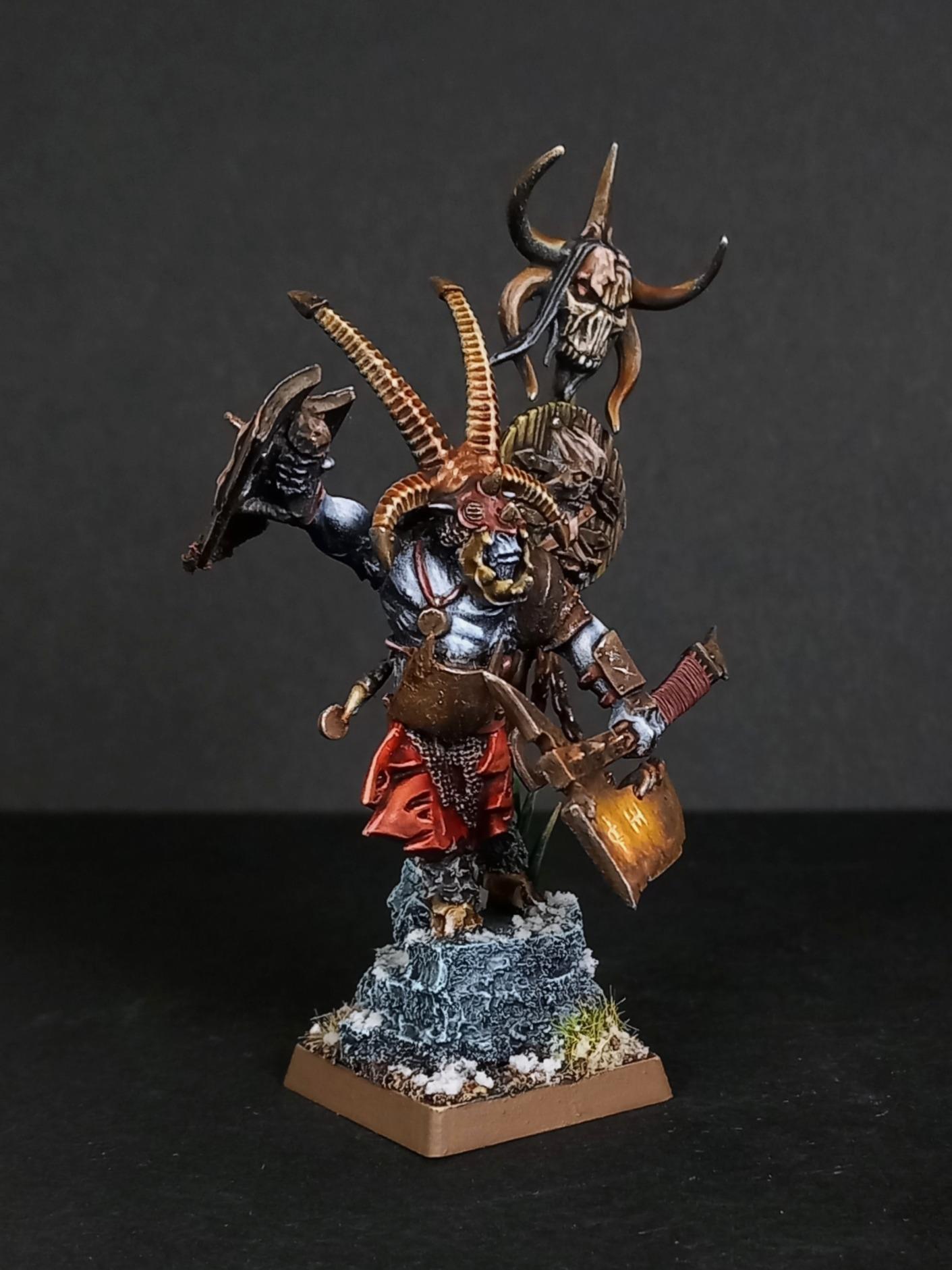 Beastlord, Beastmen, Beastsofchaos, Conversion, Convertedminiature, Kitbash, Oldworld, Theoldworld, Warhammer Fantasy, Warhammeroldworld, Wtow