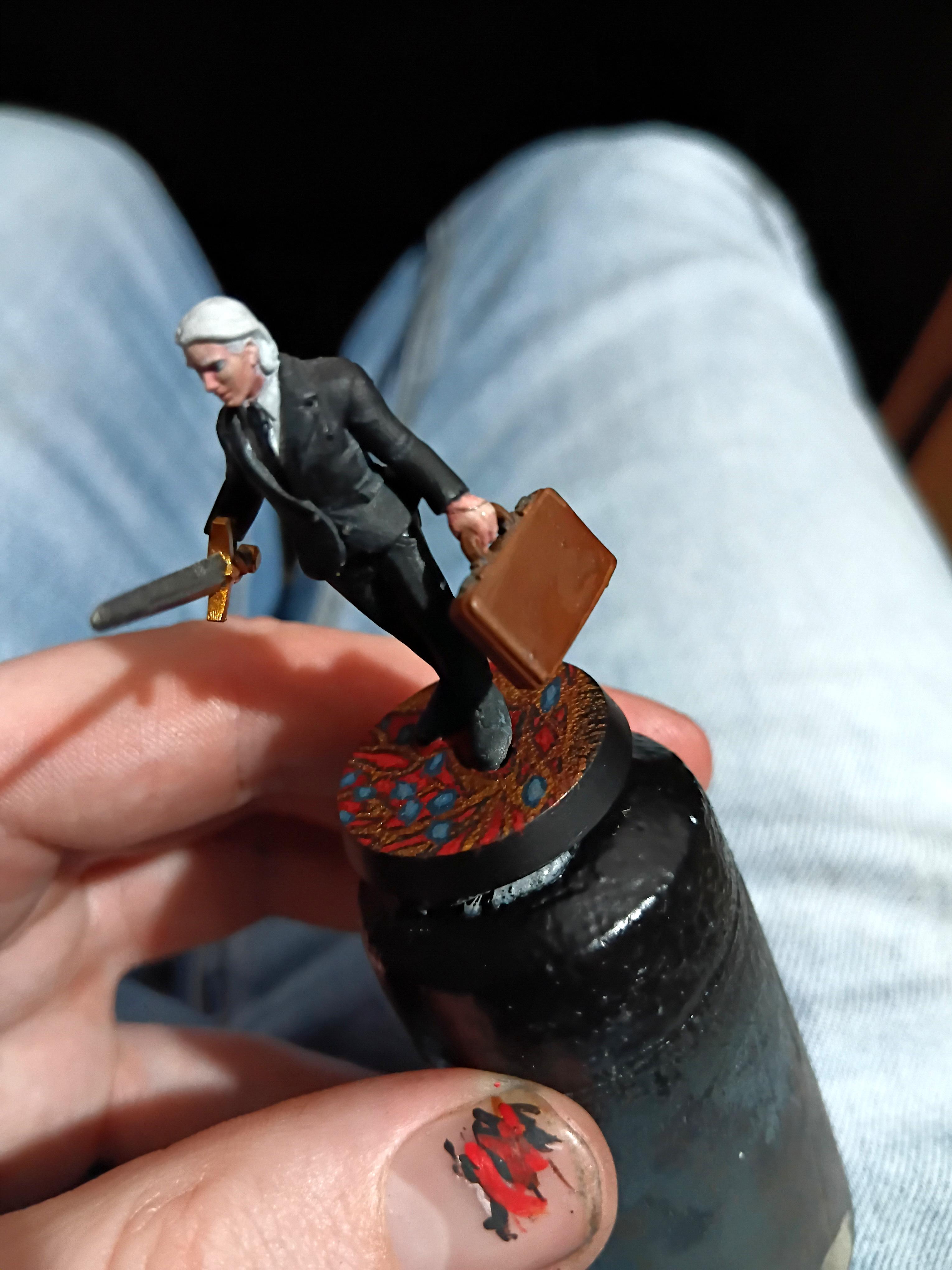 Arken, Badass, Bureaucrat, Carpet, Diesel Punk, Former King, Freehand, Freehanding, Head Hunter, King Prince, Leader, Mini, Miniature, Persian Carpet, Royalty, Swordsman, The Angaran Chronicles, White Hair