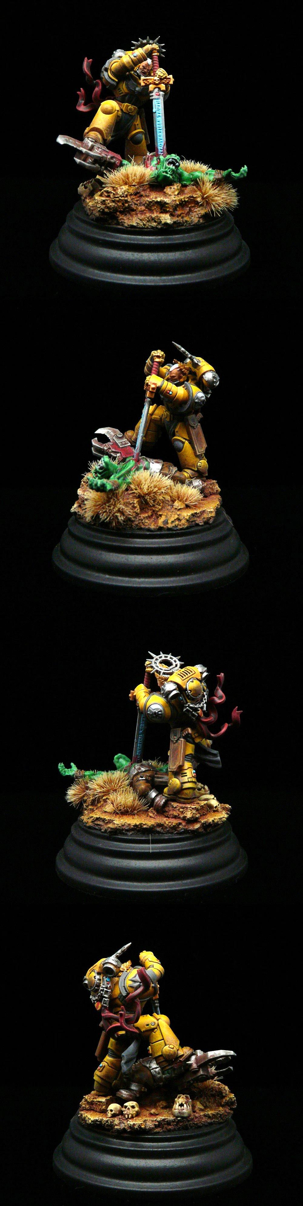 Adeptus Astartes, Champion, Imperial Fists, Kitbash, Primaris, Space Marines