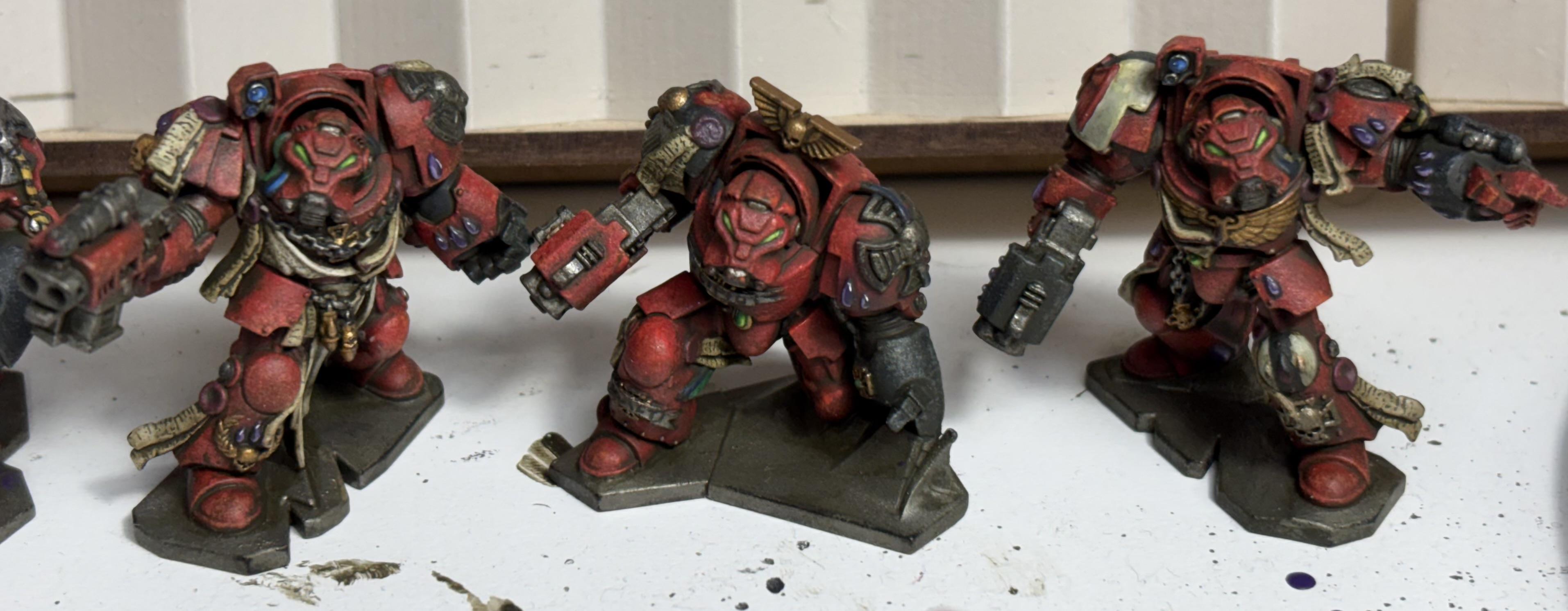 Blood Angels, Space Hulk, Space Marines, Terminator Armor, Warhammer 40,000, Work In Progress