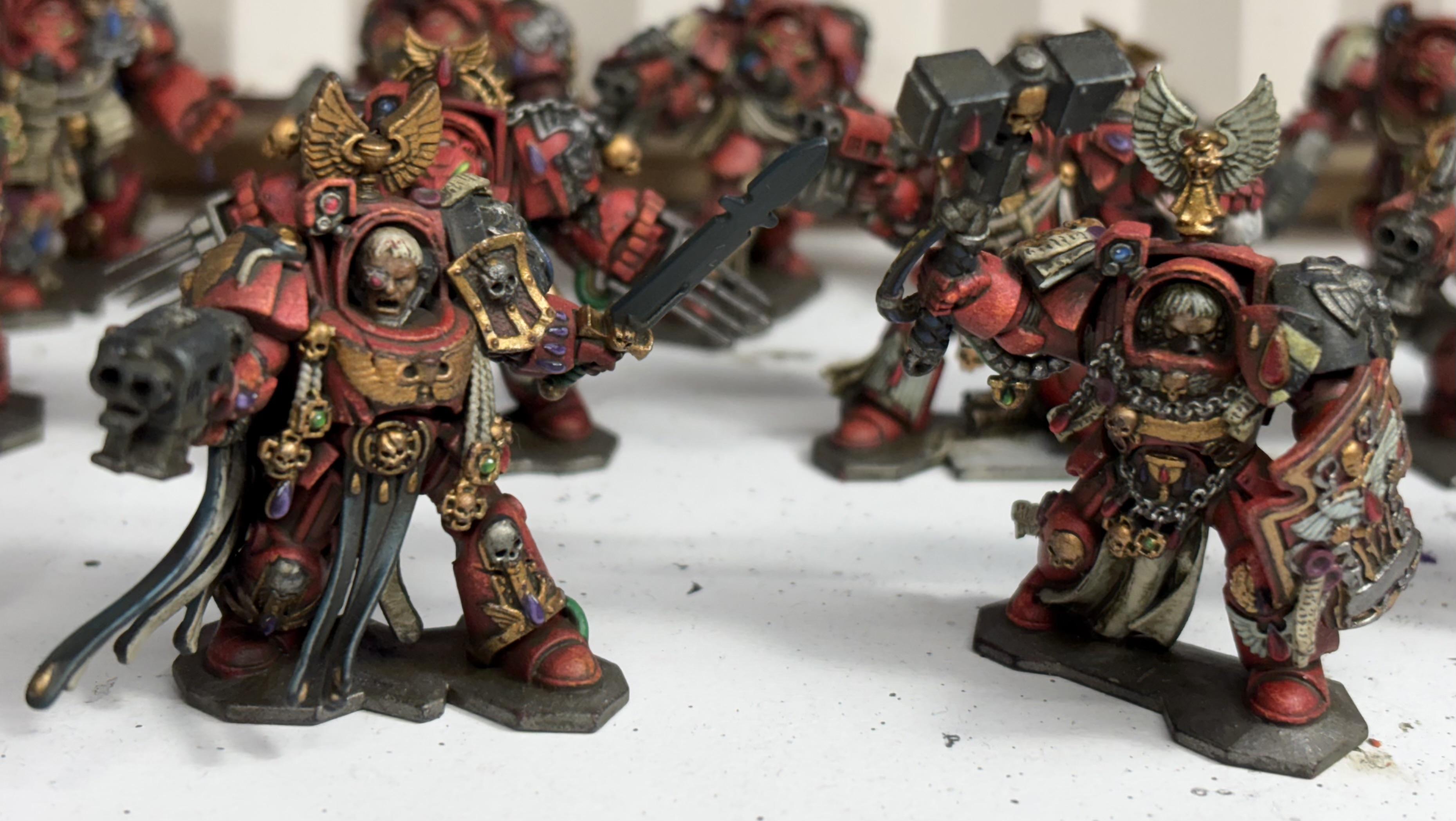 Blood Angels, Space Hulk, Space Marines, Terminator Armor, Warhammer 40,000, Work In Progress