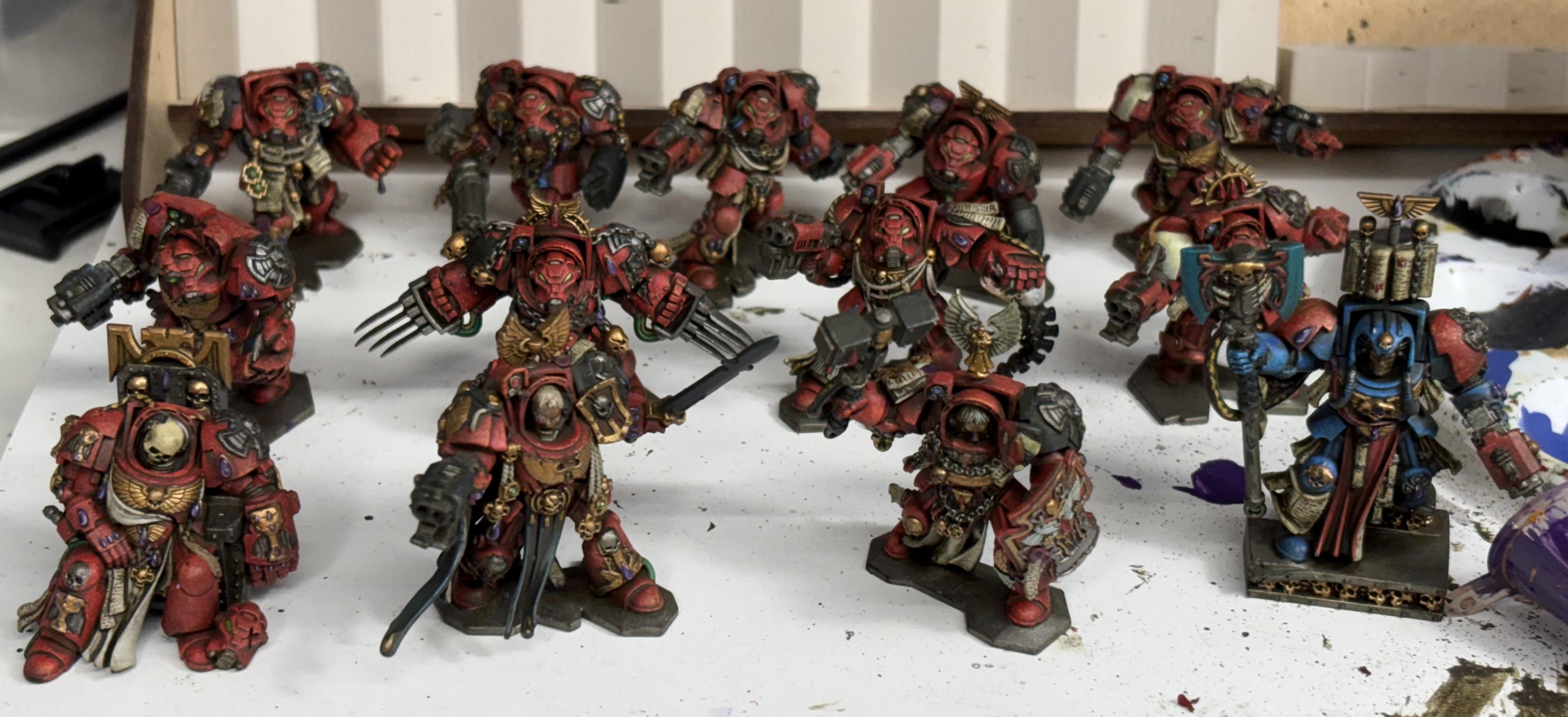Blood Angels, Space Hulk, Space Marines, Terminator Armor, Warhammer 40,000, Work In Progress