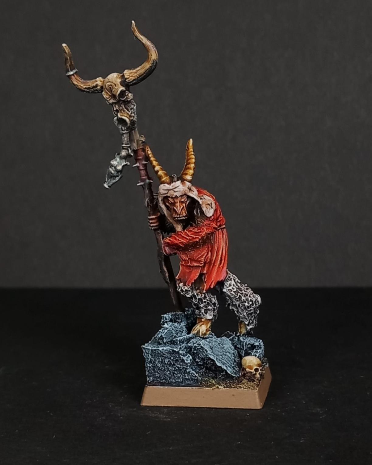 Beasmanshaman, Beastmen, Beastsofchaos, Conversion, Convertedminiature, Kitbash, Oldworld, Shaman, Theoldworld, Warhammer Fantasy, Warhammeroldworld, Wtow