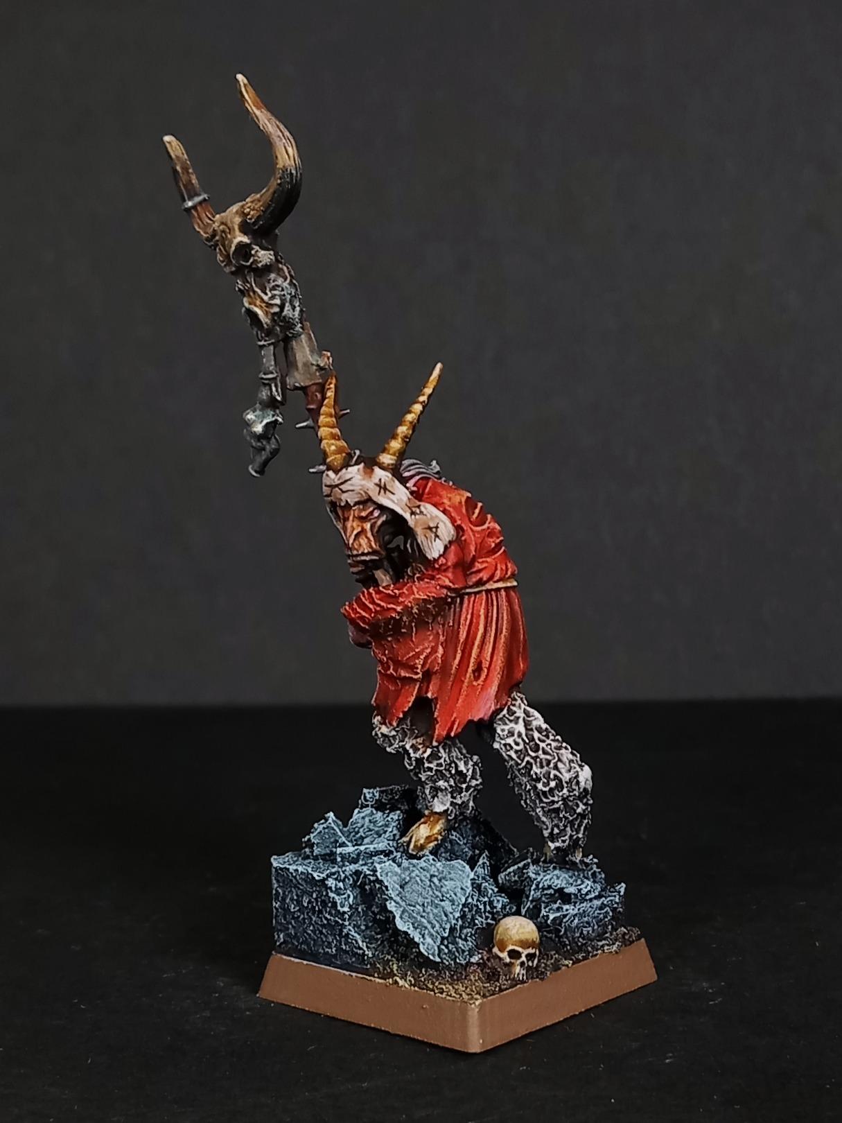 Beasmanshaman, Beastmen, Beastsofchaos, Conversion, Convertedminiature, Kitbash, Oldworld, Shaman, Theoldworld, Warhammer Fantasy, Warhammeroldworld, Wtow