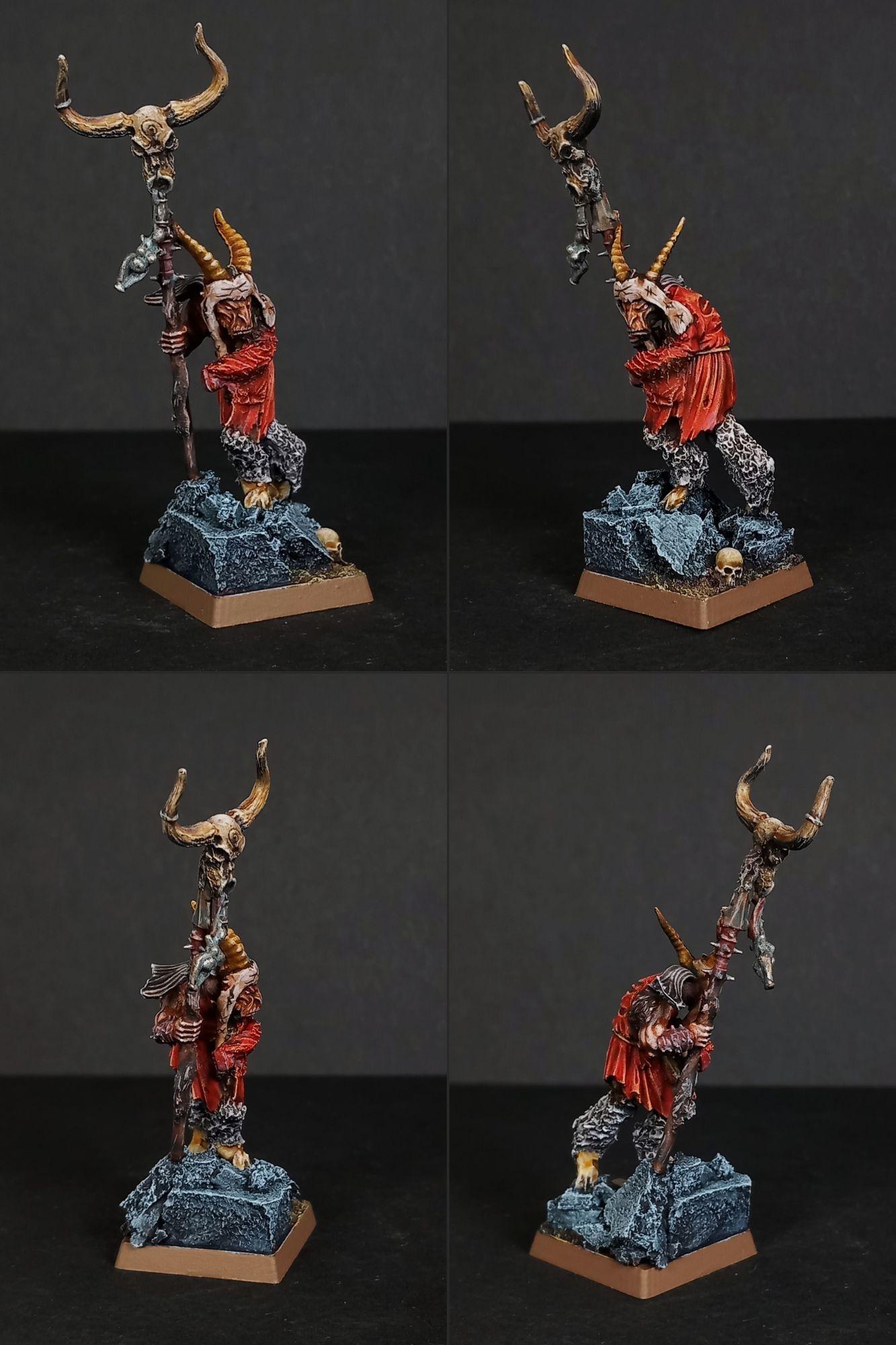 Beasmanshaman, Beastmen, Beastsofchaos, Conversion, Convertedminiature, Kitbash, Oldworld, Shaman, Theoldworld, Warhammer Fantasy, Warhammeroldworld, Wtow