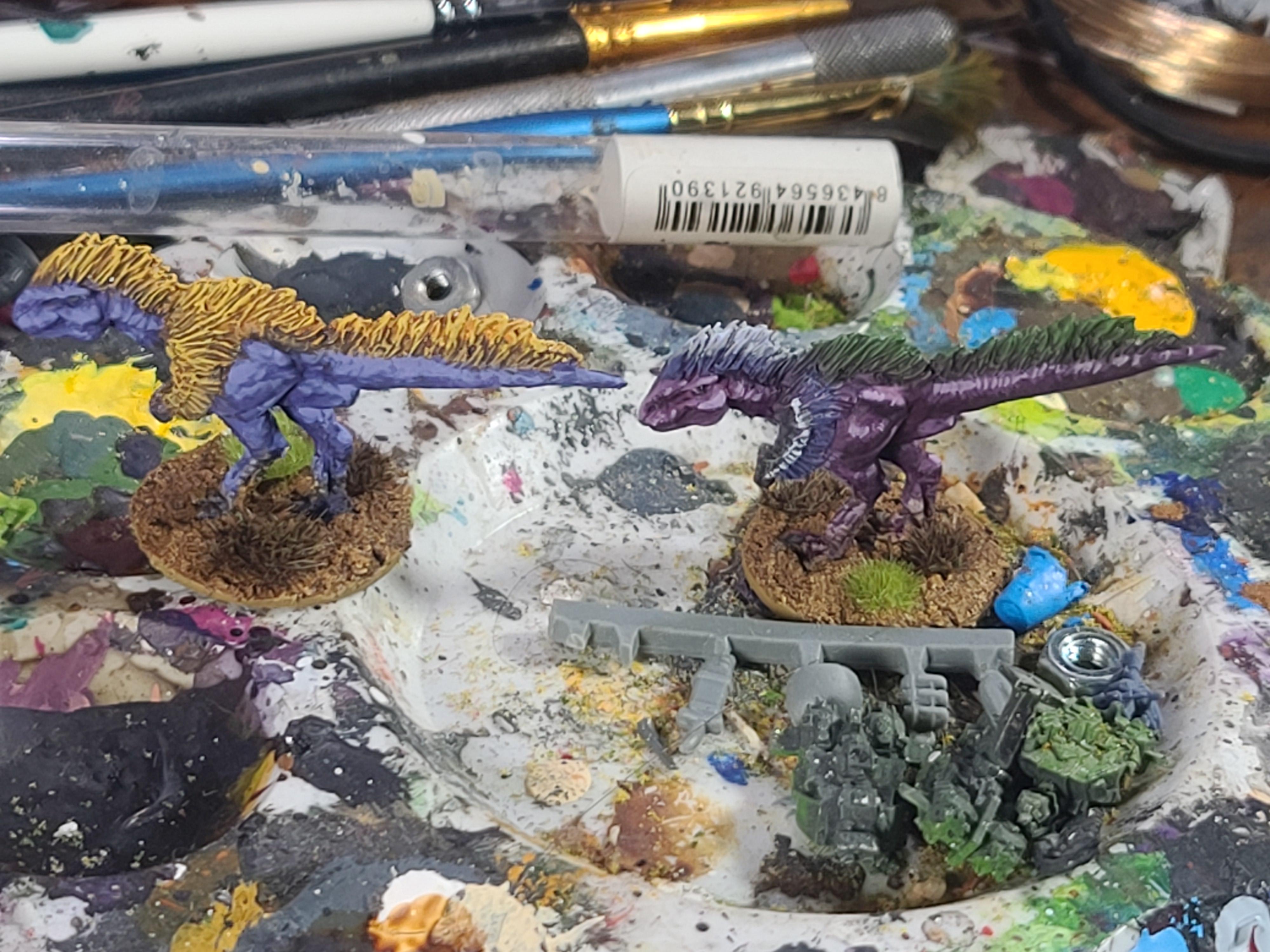 Acherson Miniatures, Dinosaur, Guanlong, Metal